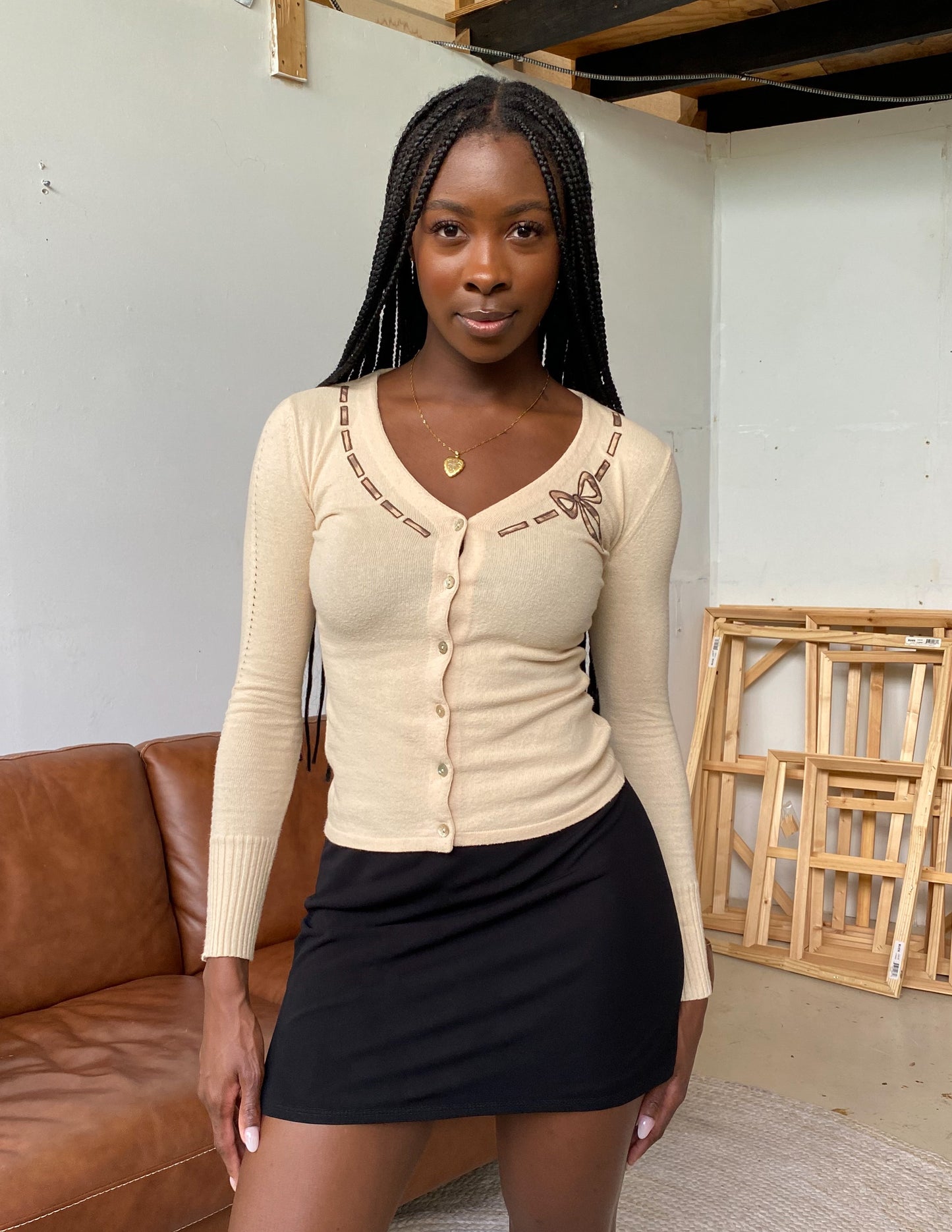 Blumarine Bow Detail Cardigan