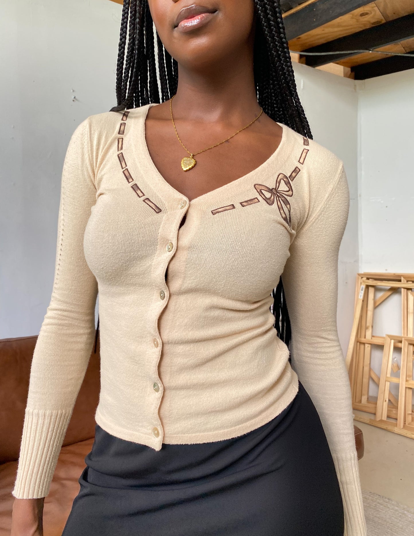 Blumarine Bow Detail Cardigan