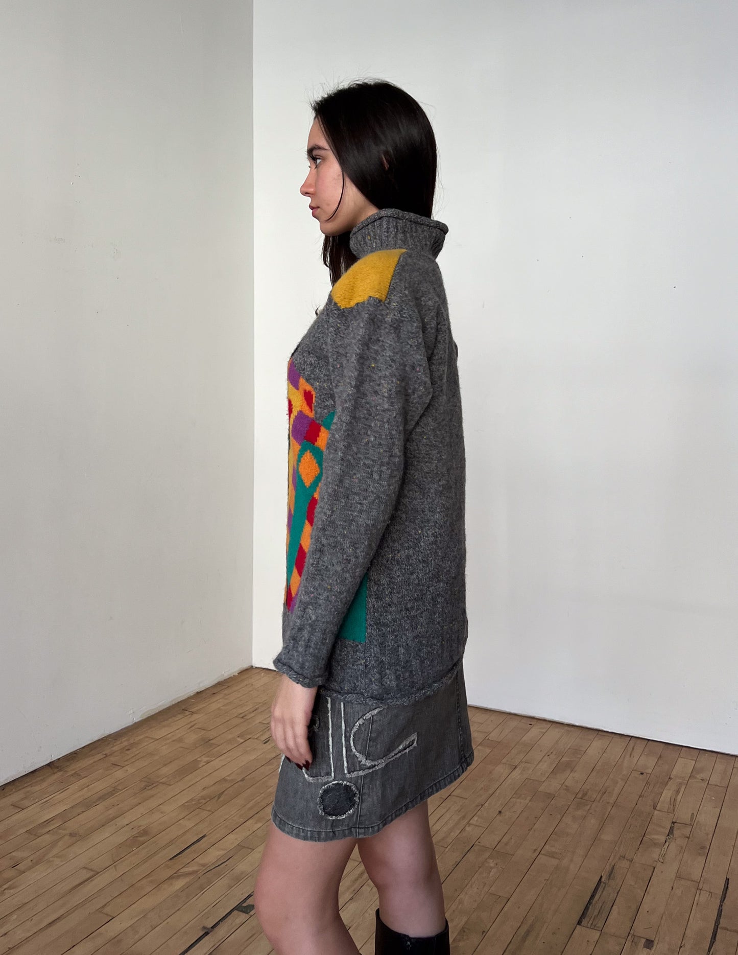 Vtg 90s Betty Boop Grey Sweater