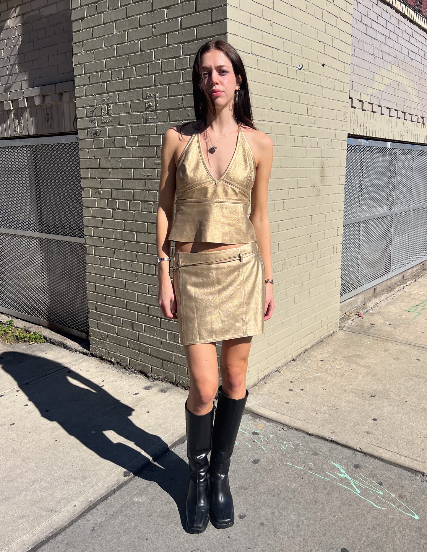 Coach Gold Metallic Leather Set