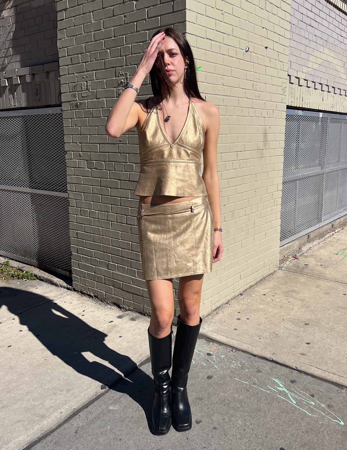 Coach Gold Metallic Leather Set