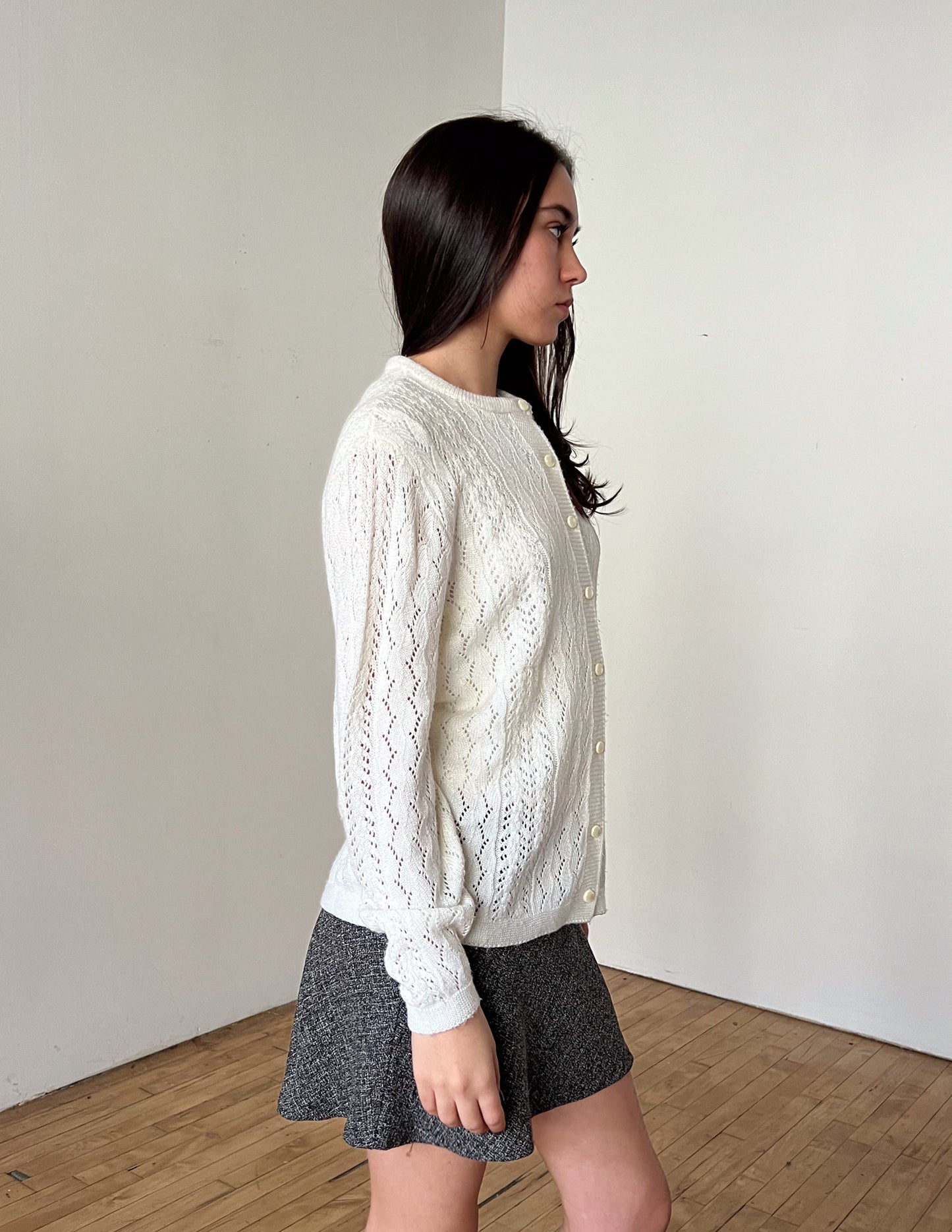 Vtg Ivory Cardigan