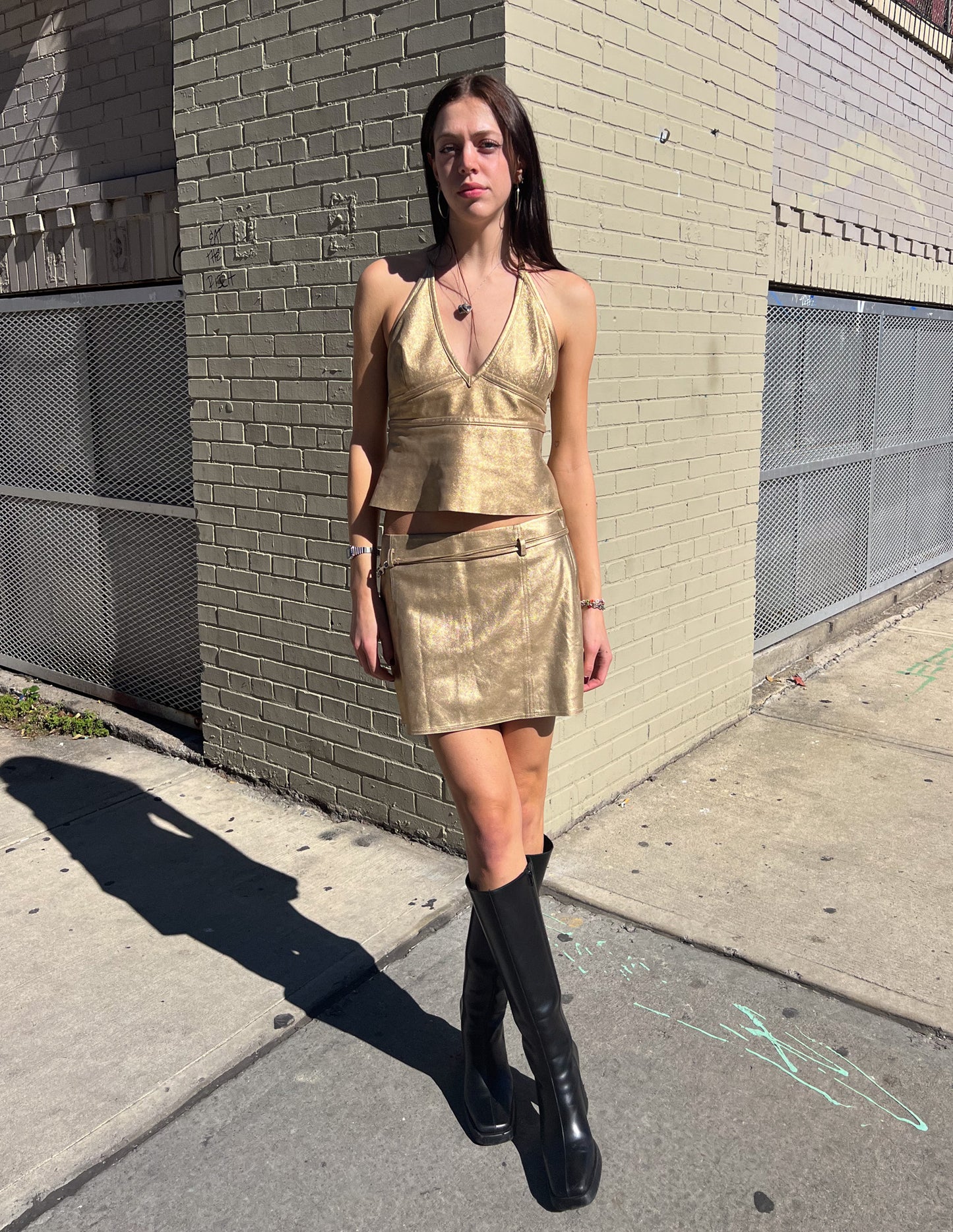 Coach Gold Metallic Leather Set
