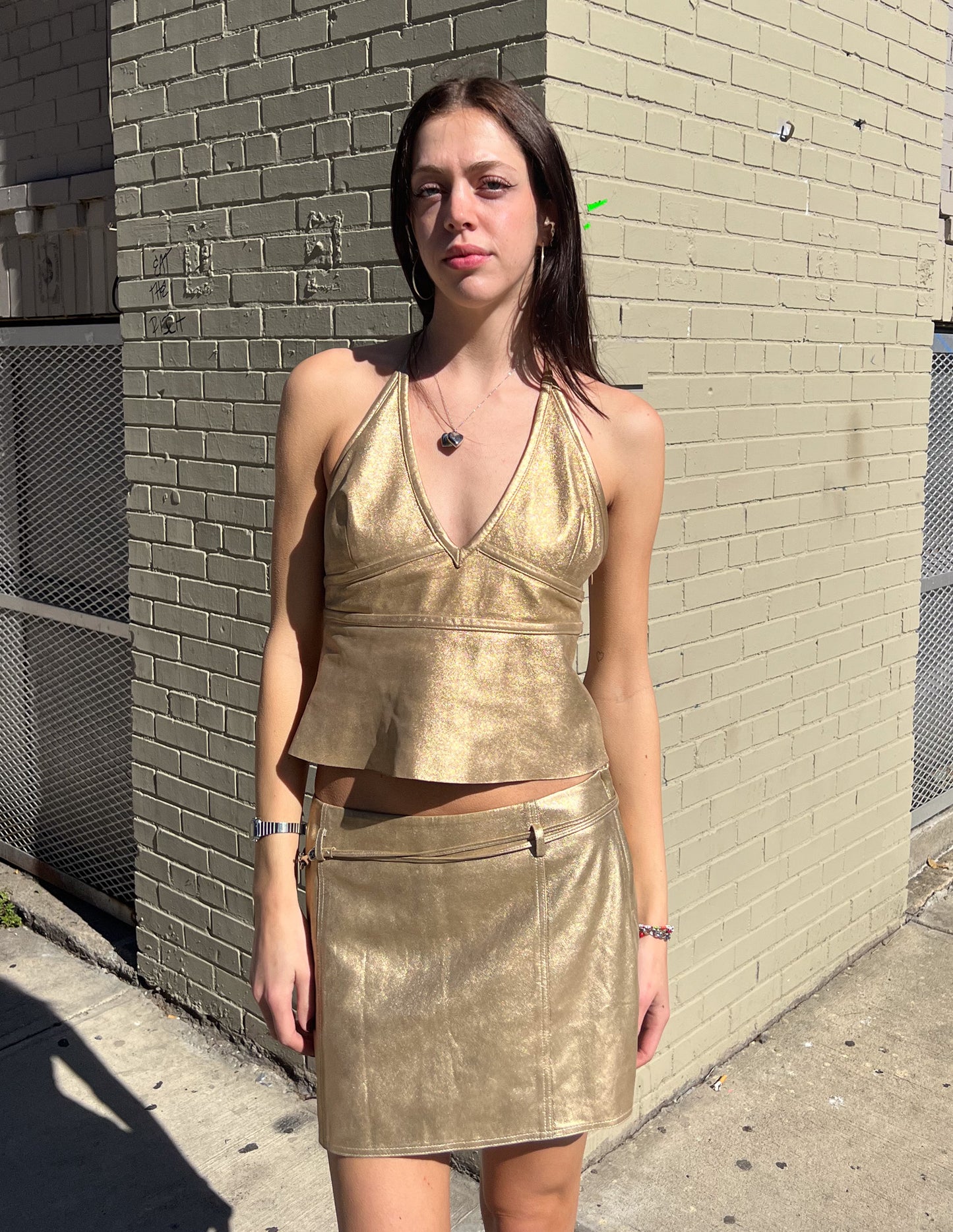 Coach Gold Metallic Leather Set