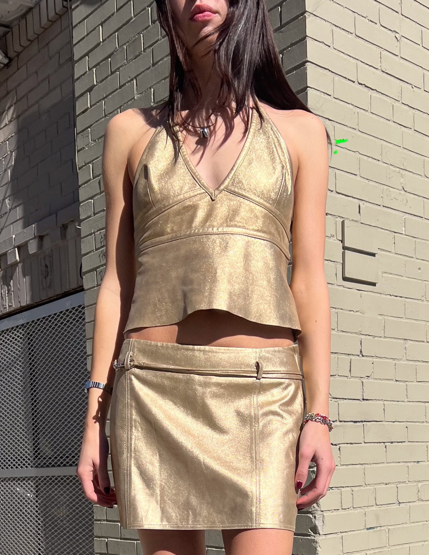 Coach Gold Metallic Leather Set