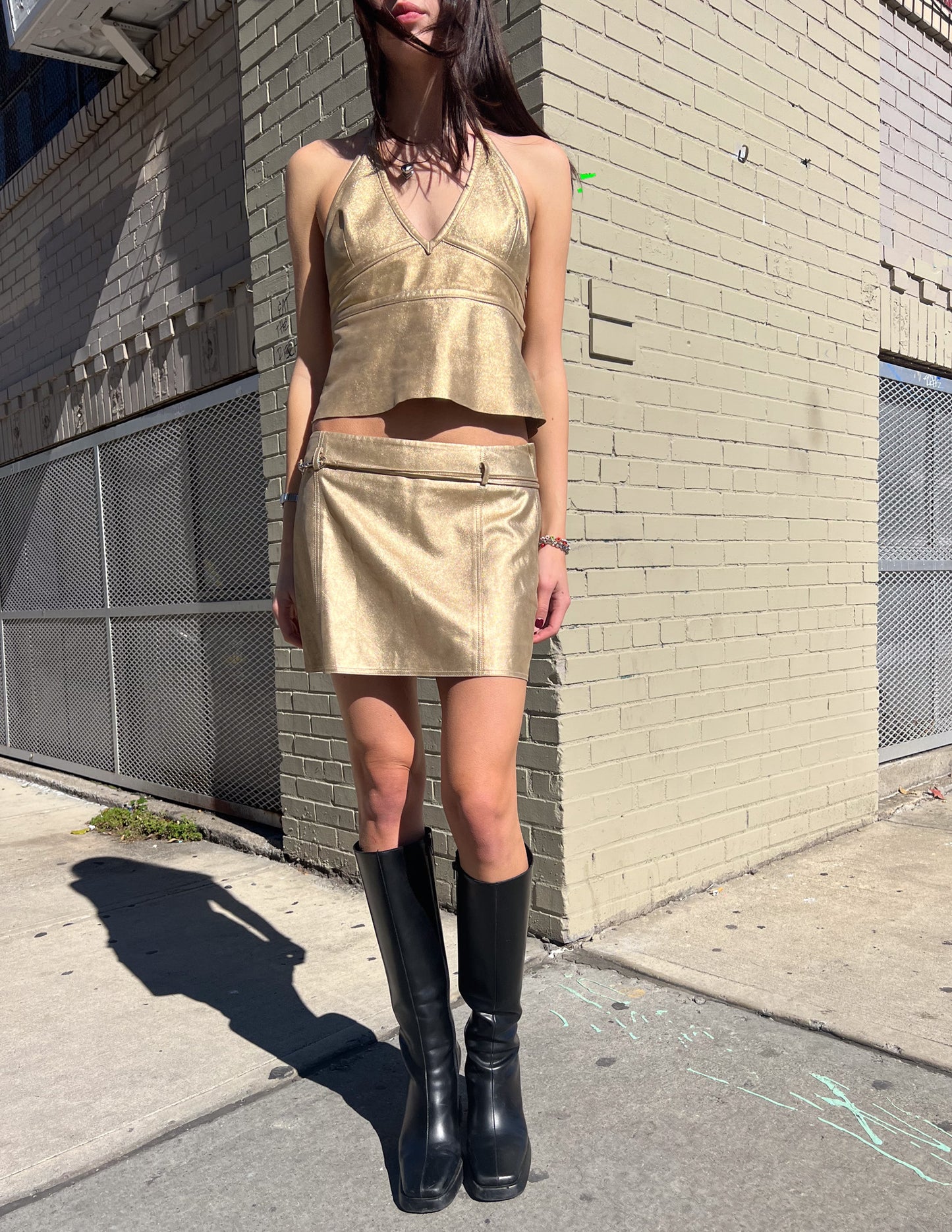 Coach Gold Metallic Leather Set