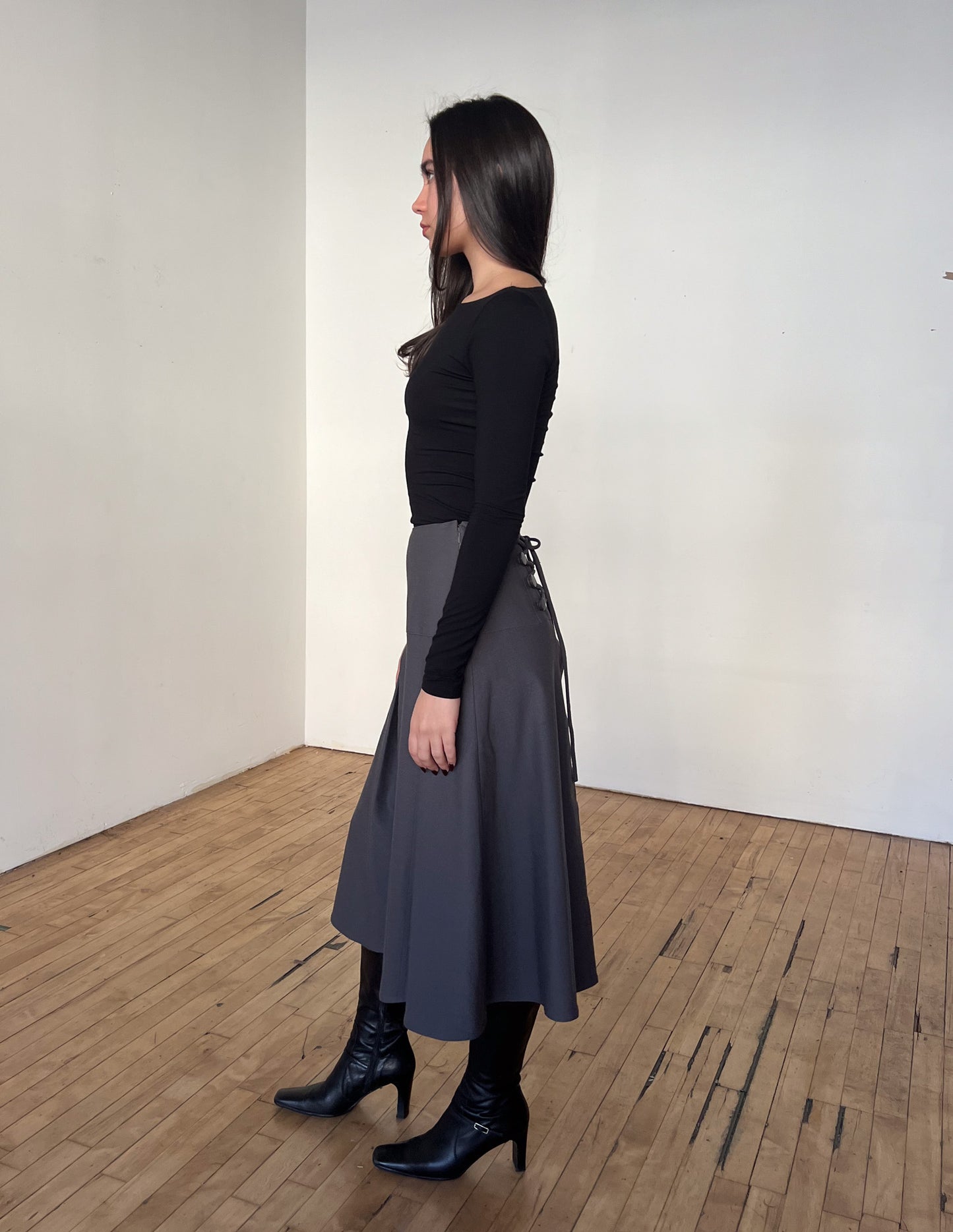 Christian Dior Pleated Lace Up Culottes