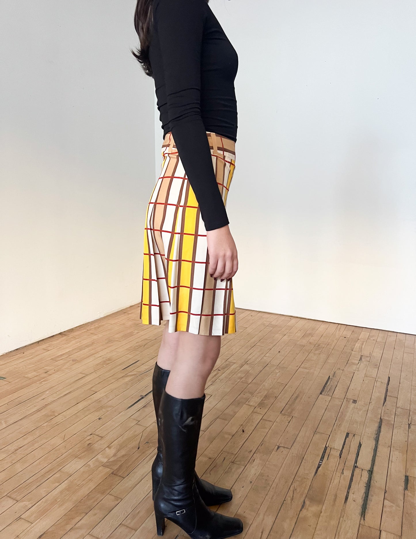 Marc Jacobs 100% Silk Pleated Skirt