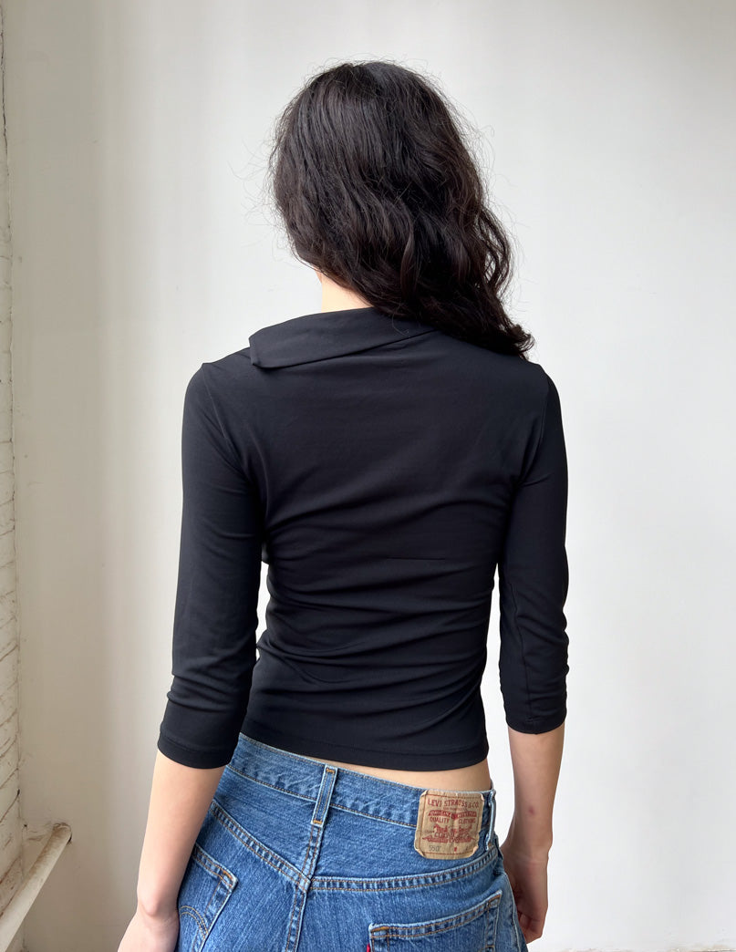 Versace Jeans Couture Fold Over Collar Tee