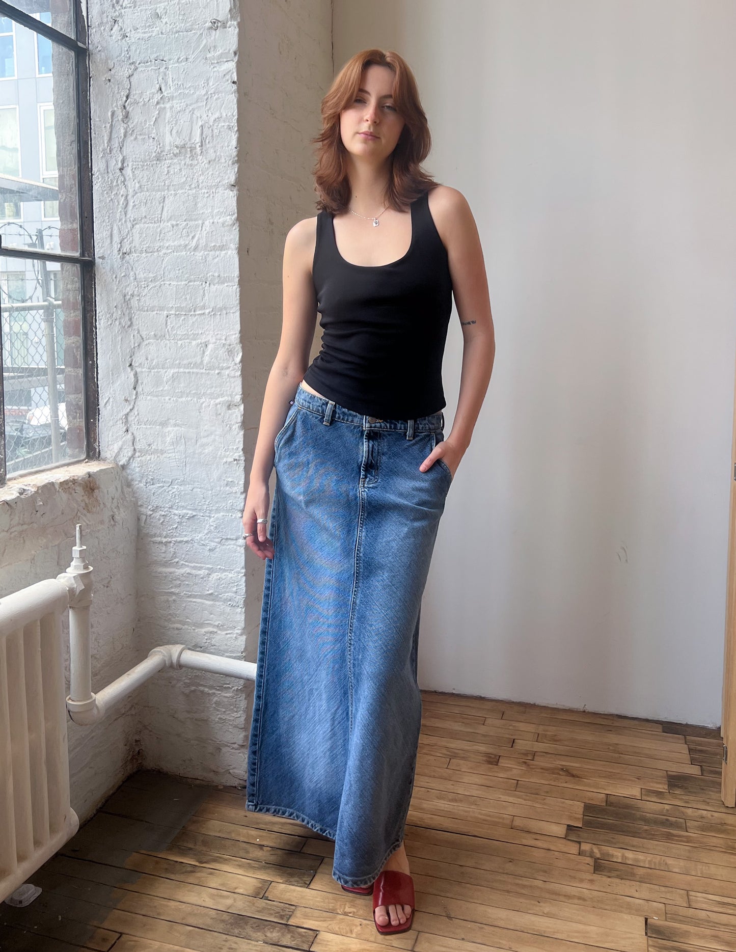Polo Ralph Lauren Denim Maxi Skirt