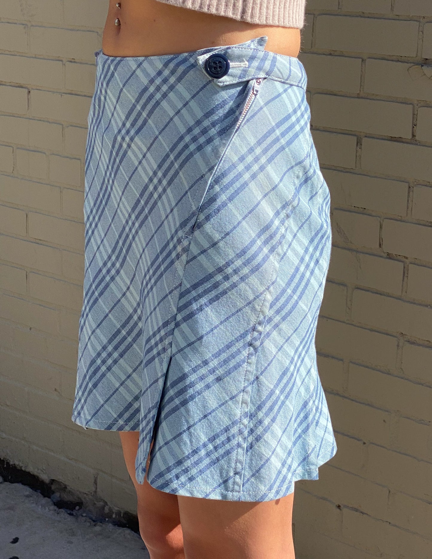 Burberry London Blue Label Baby Blue Midi Skirt