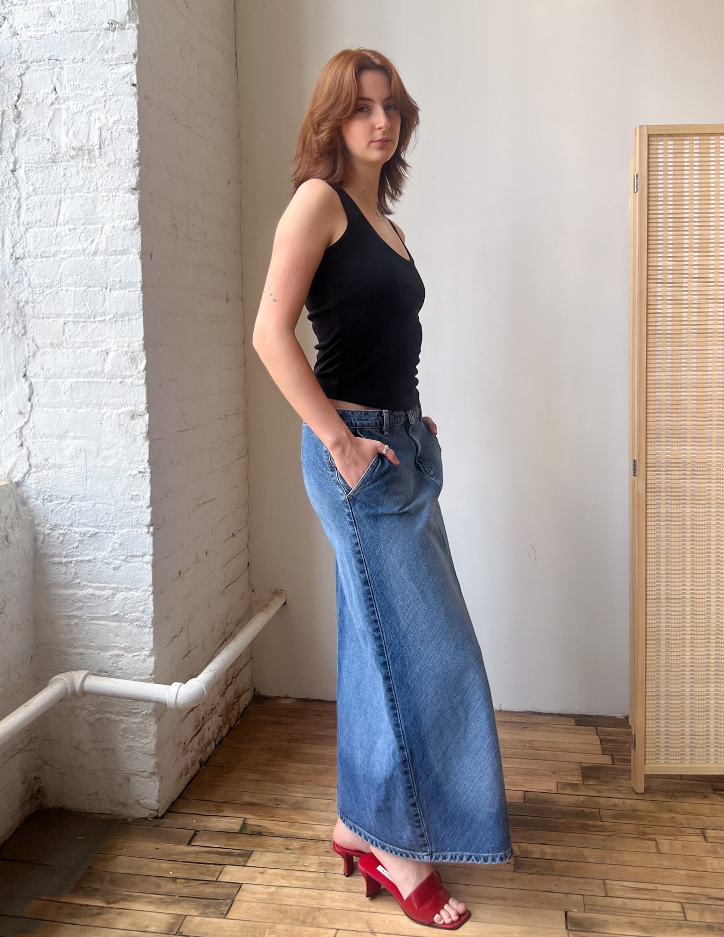 Polo Ralph Lauren Denim Maxi Skirt