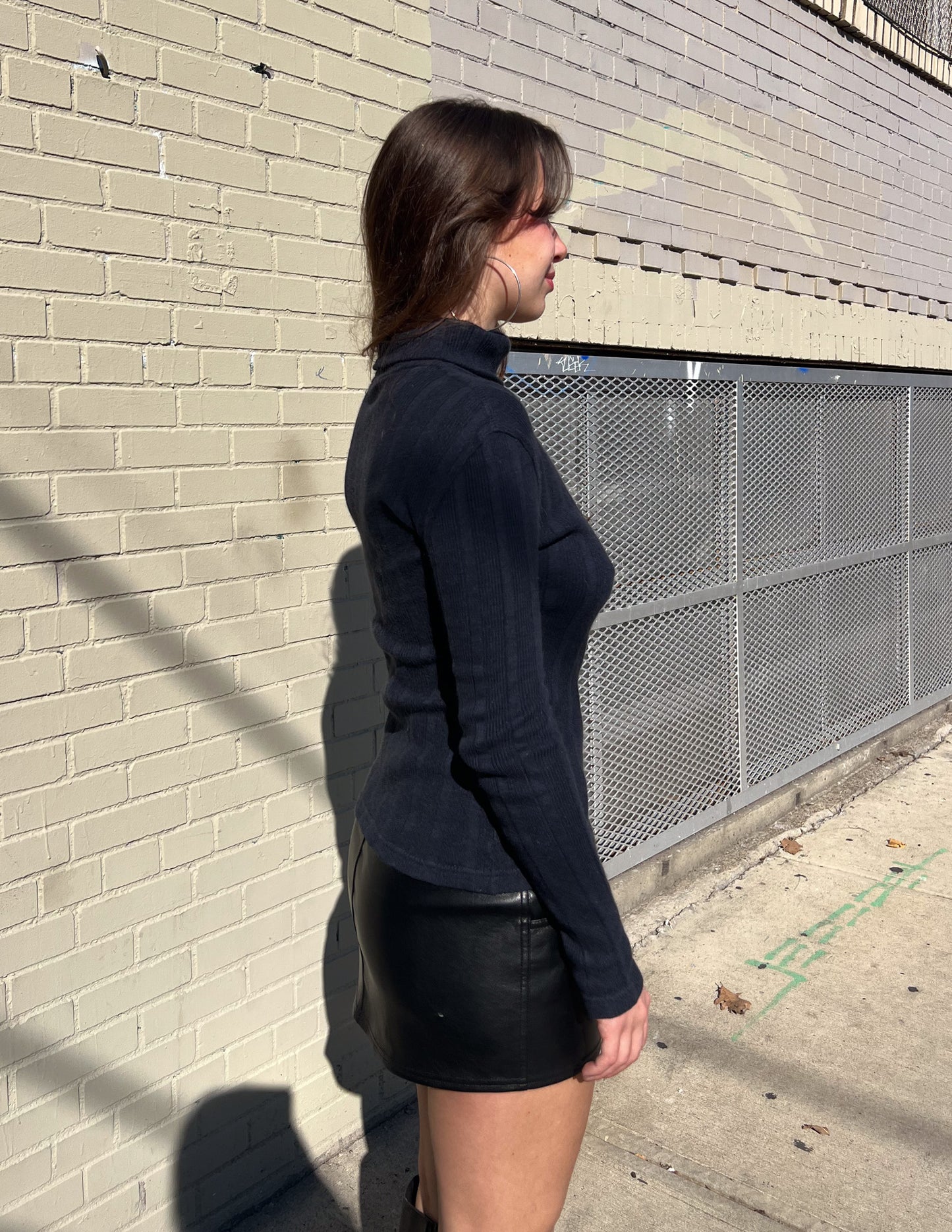 Fendi Jeans Navy Blue Turtleneck