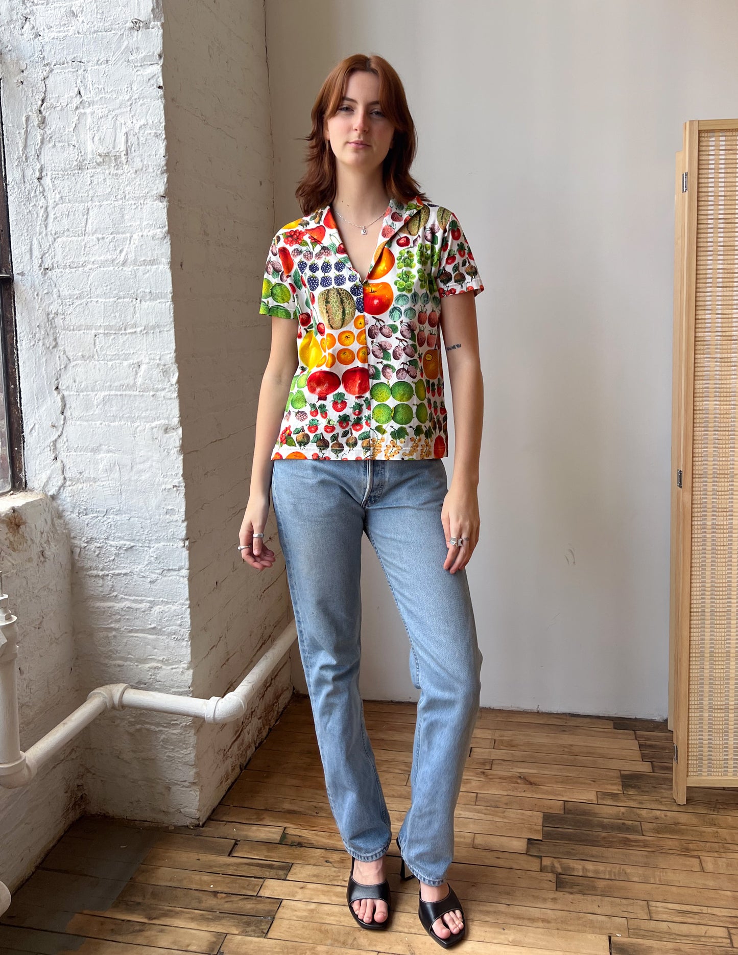 Tom Ford Era Gucci 1996 Fruit Print Top