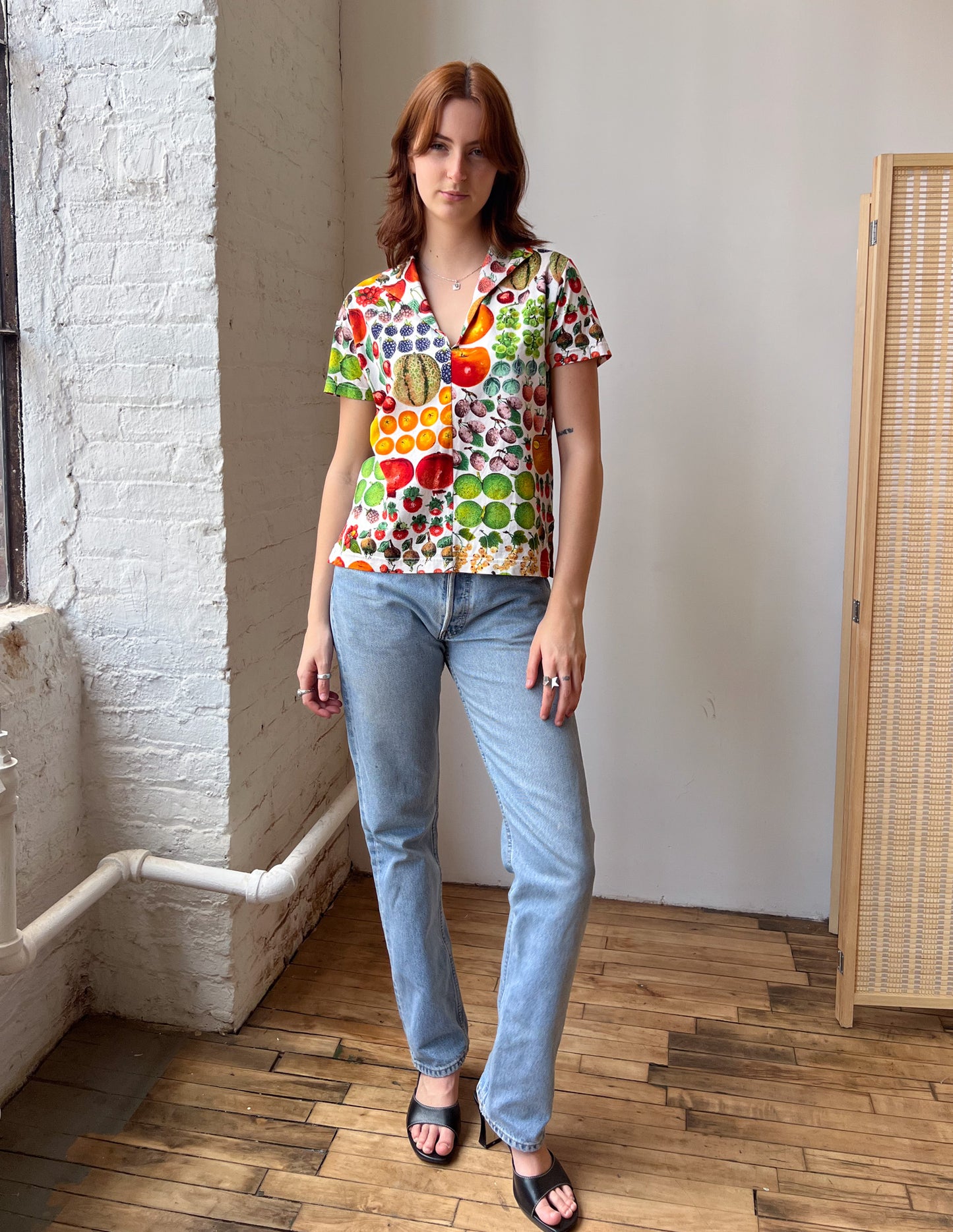 Tom Ford Era Gucci 1996 Fruit Print Top