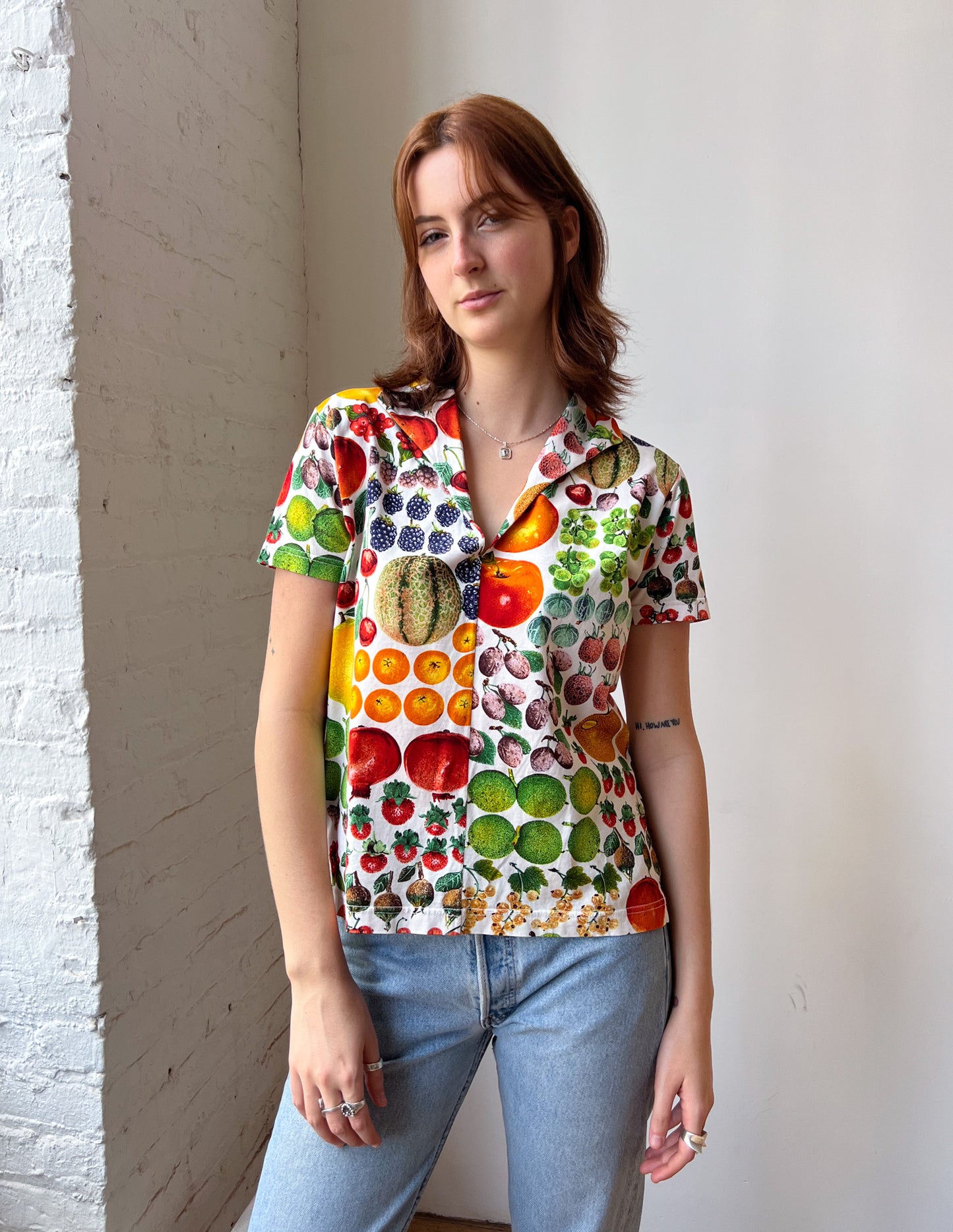 Tom Ford Era Gucci 1996 Fruit Print Top