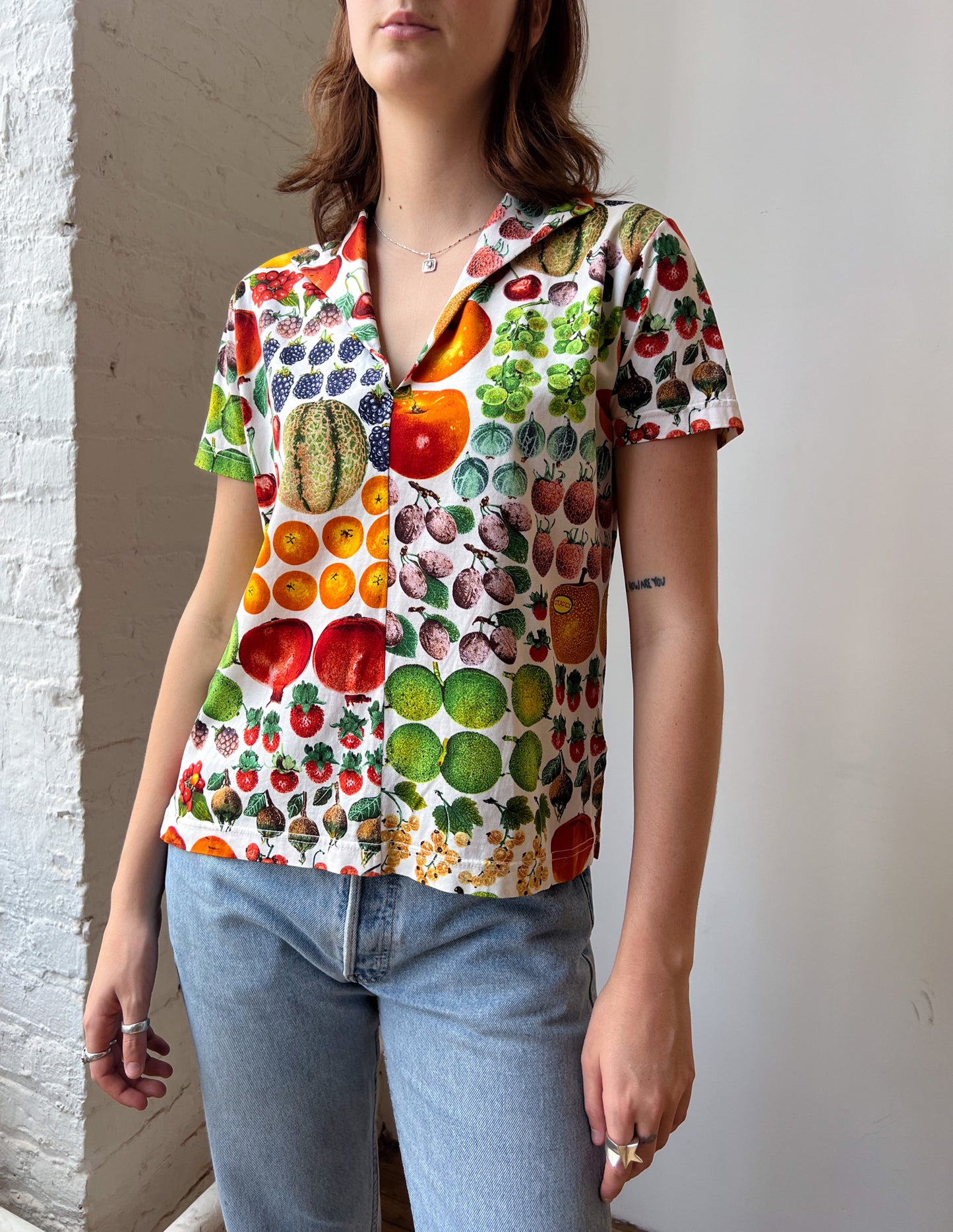 Tom Ford Era Gucci 1996 Fruit Print Top