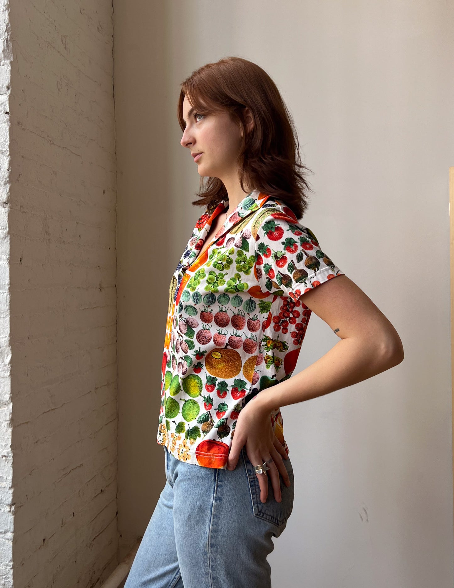 Tom Ford Era Gucci 1996 Fruit Print Top