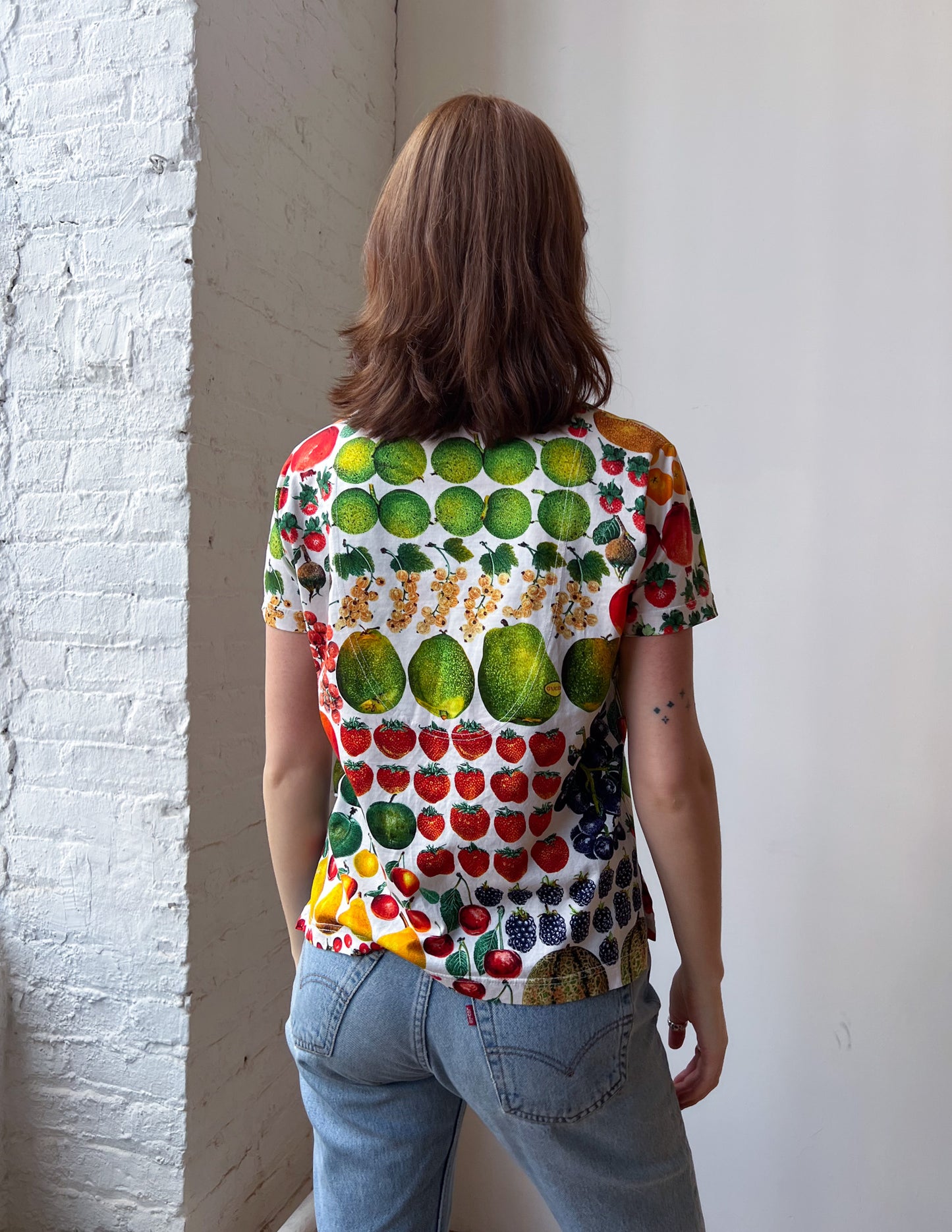 Tom Ford Era Gucci 1996 Fruit Print Top