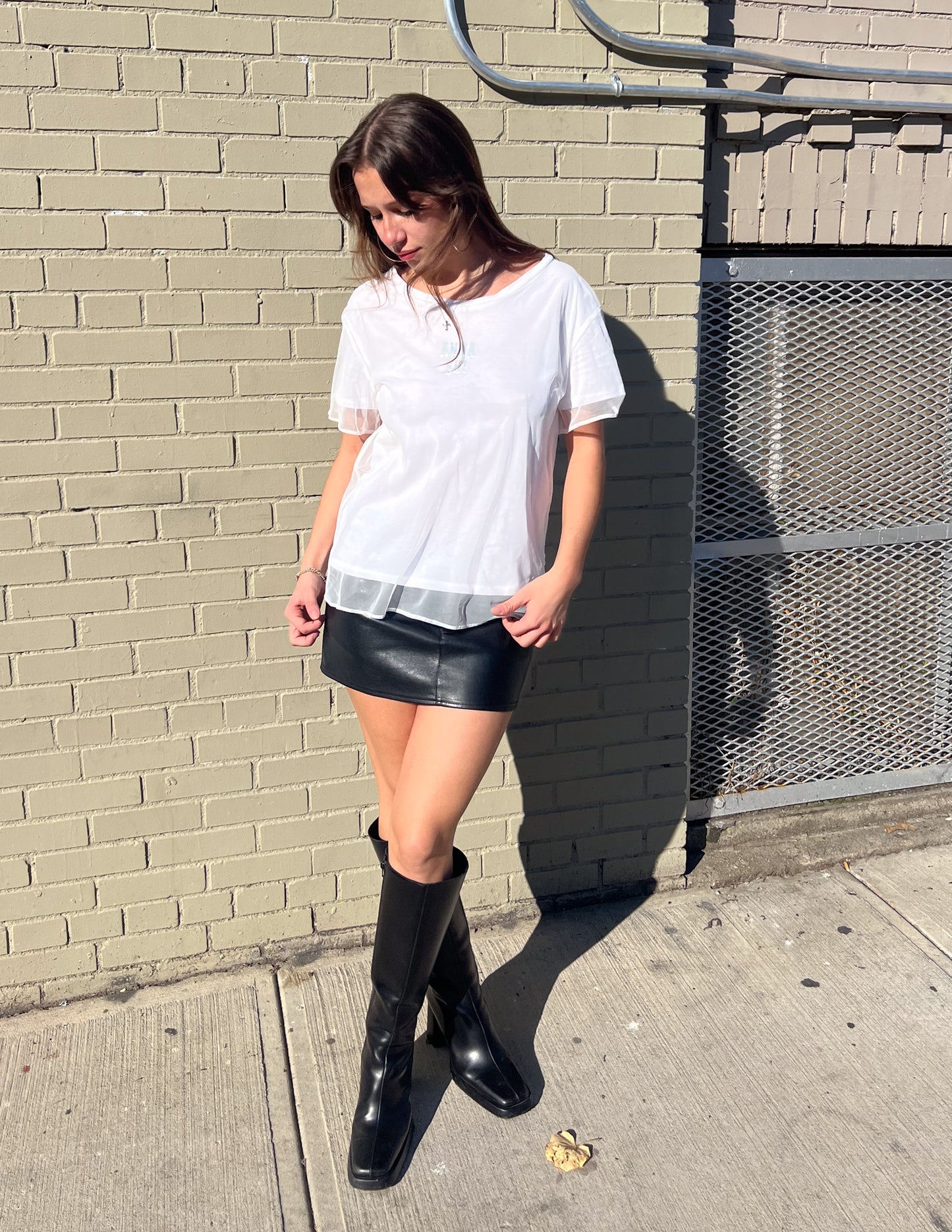 Anna Sui Mesh Overlay Tee