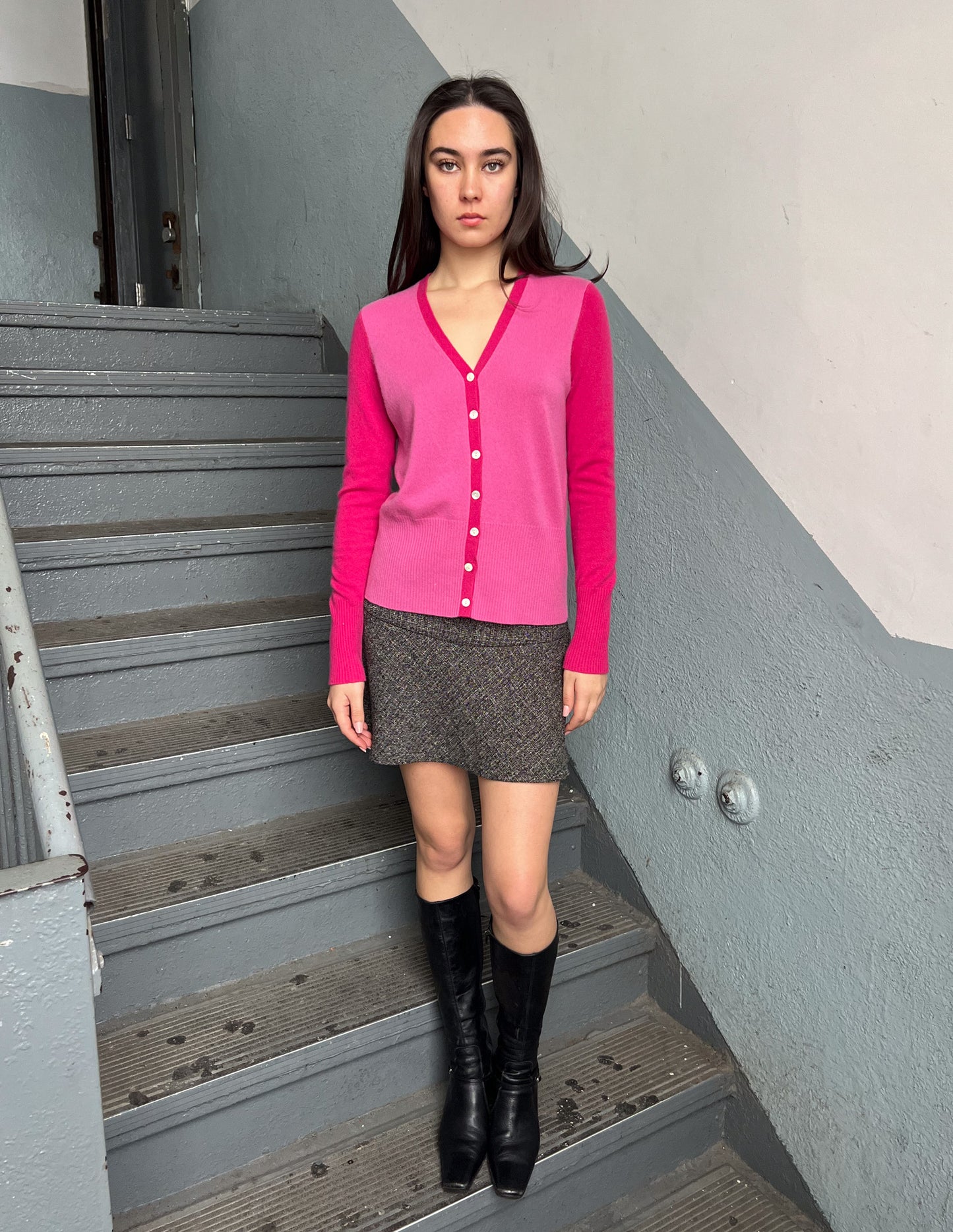 H by Tommy Hilfiger Cashmere Fucshia Cardigan