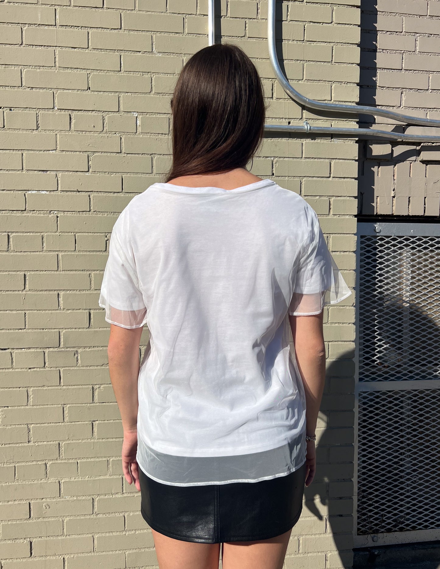 Anna Sui Mesh Overlay Tee