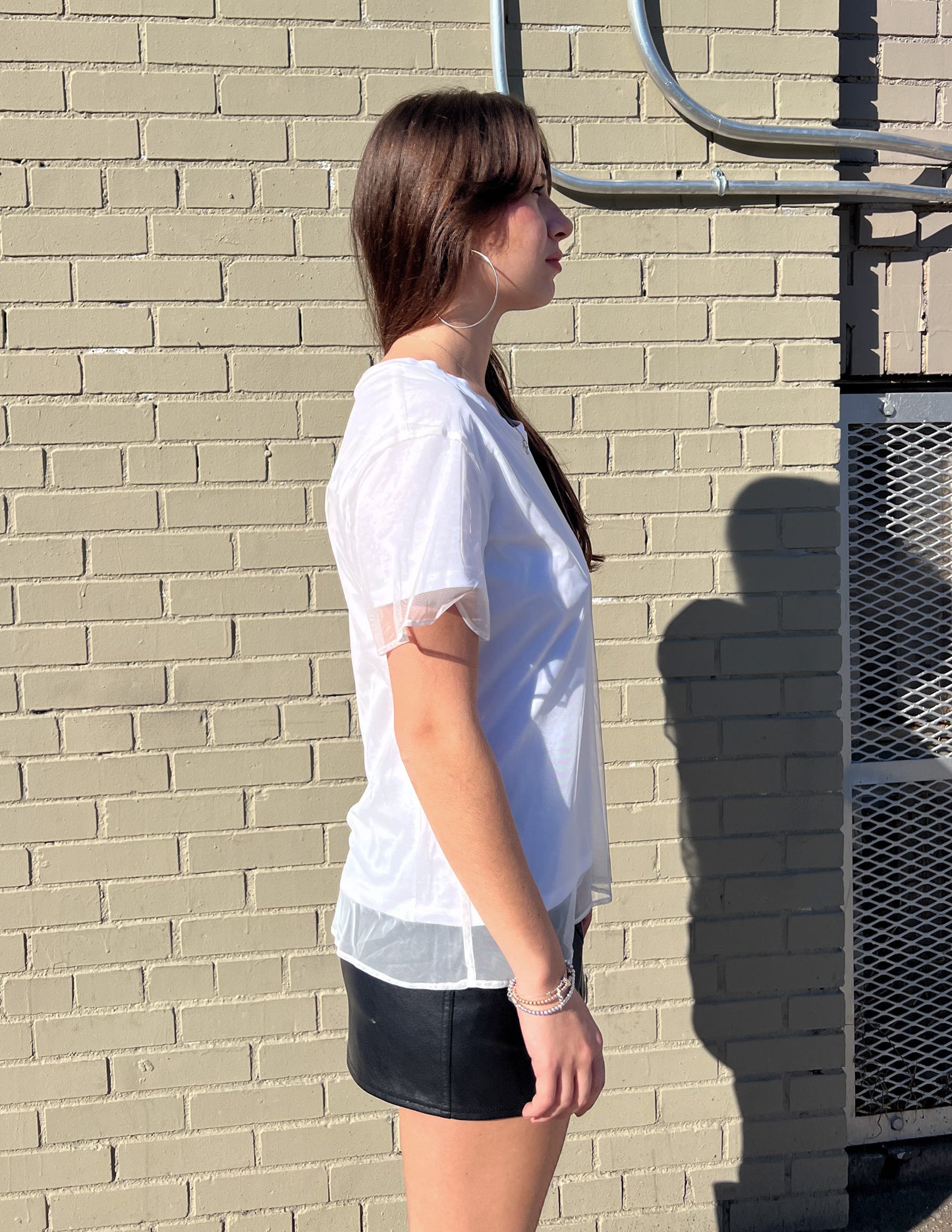 Anna Sui Mesh Overlay Tee