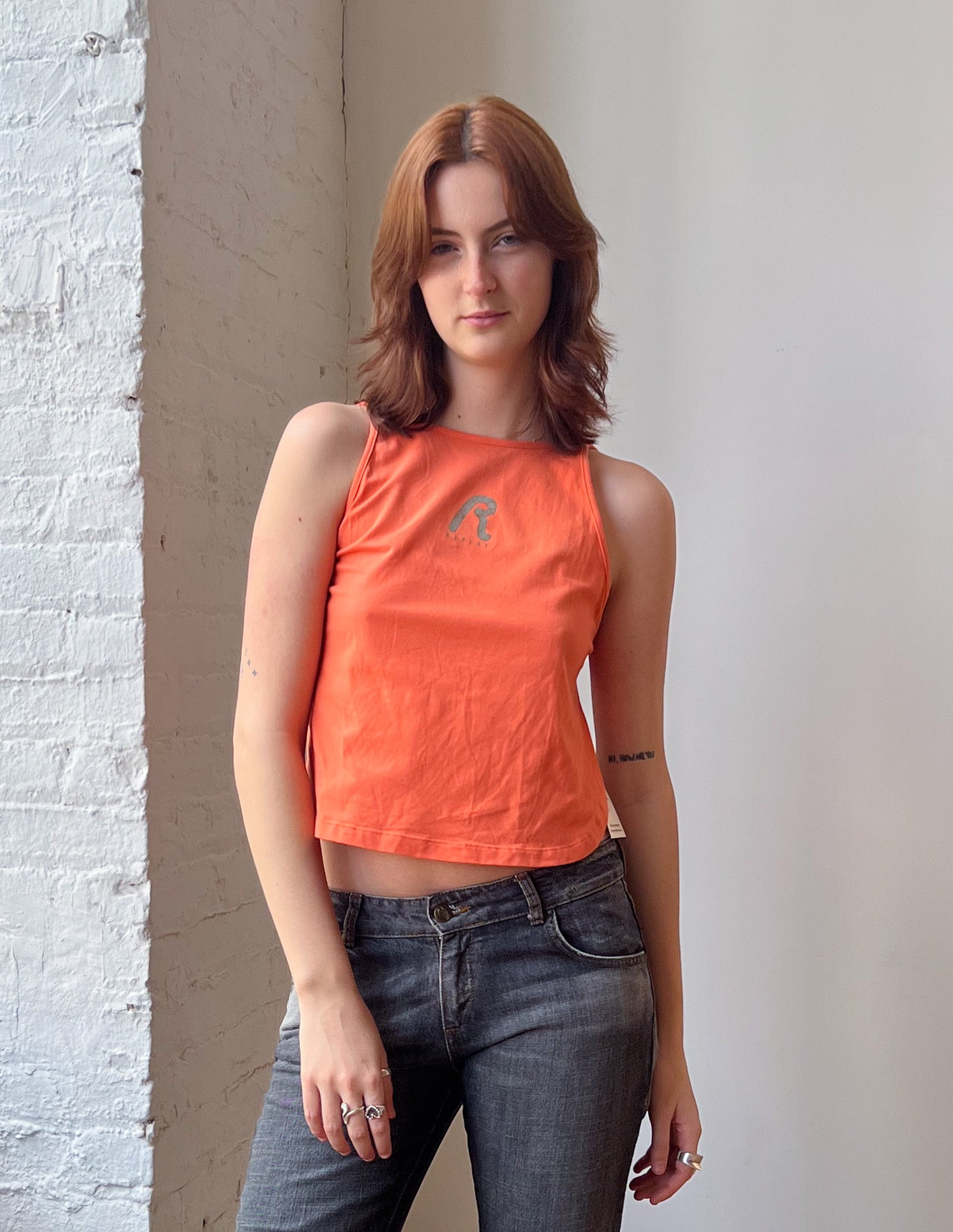Y2k Sporty Open Back Halter Tank