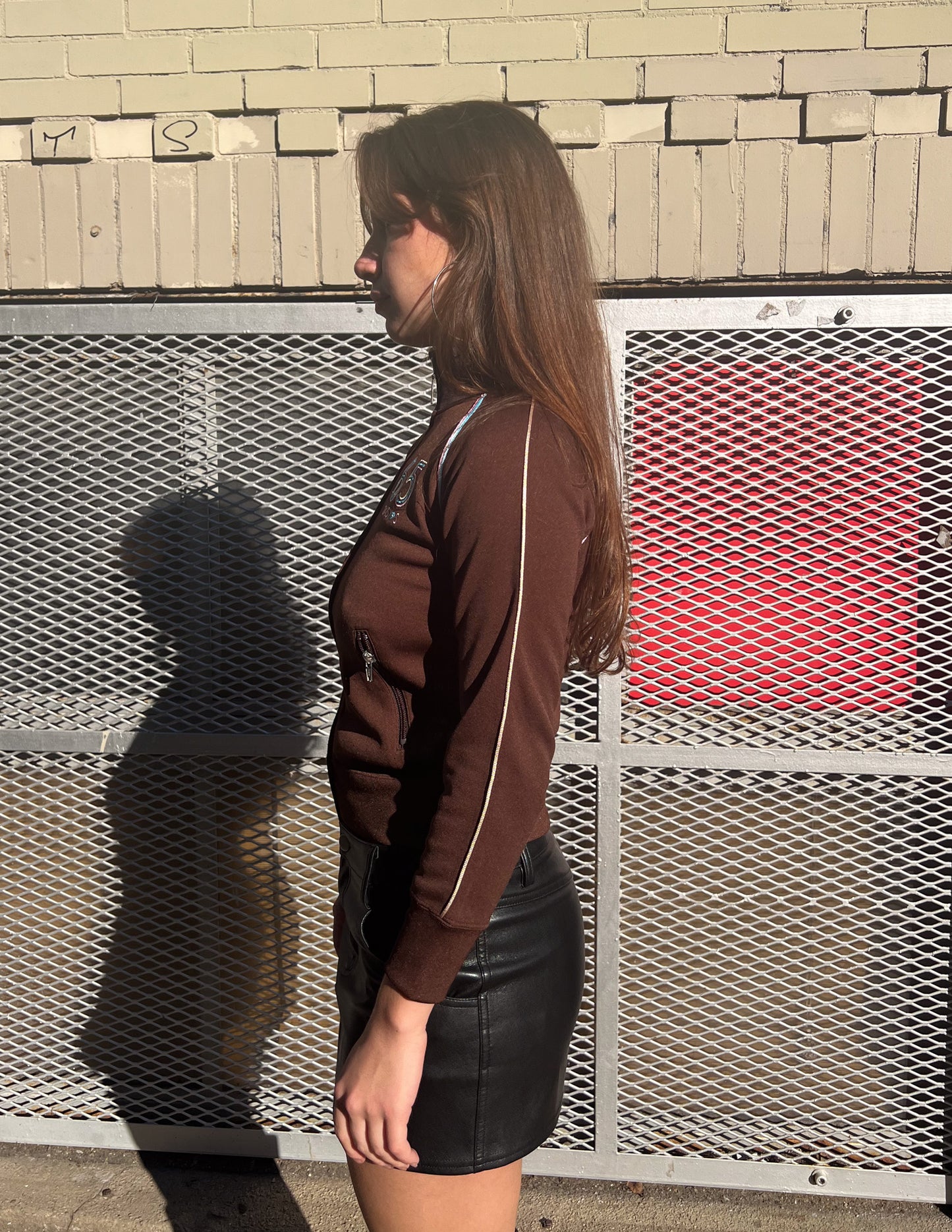 Daisy Lovers Chocolate Brown Zip Up