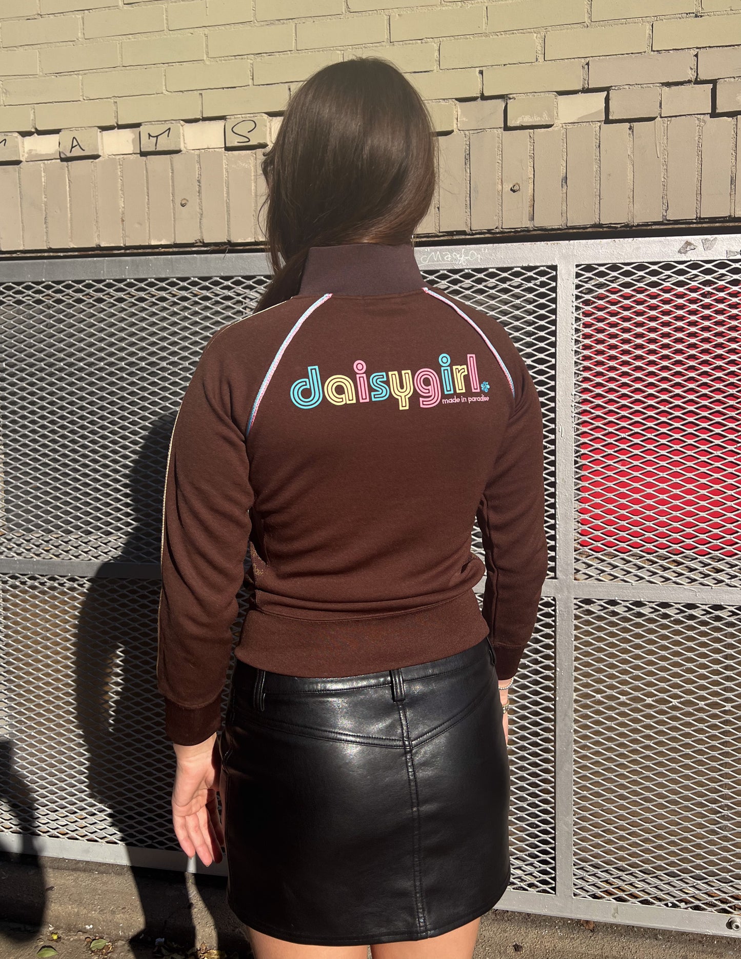 Daisy Lovers Chocolate Brown Zip Up