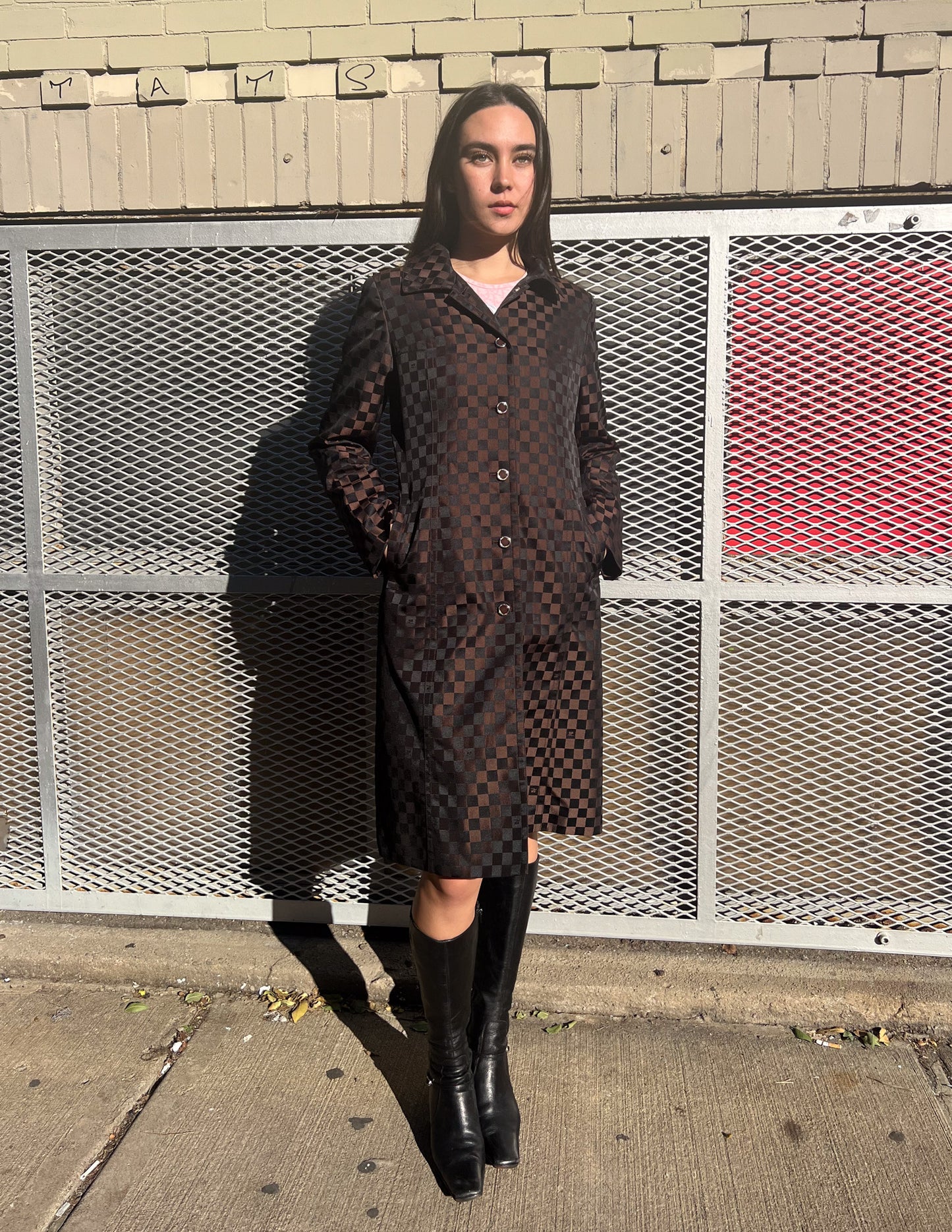 Courrèges Checkered Coat