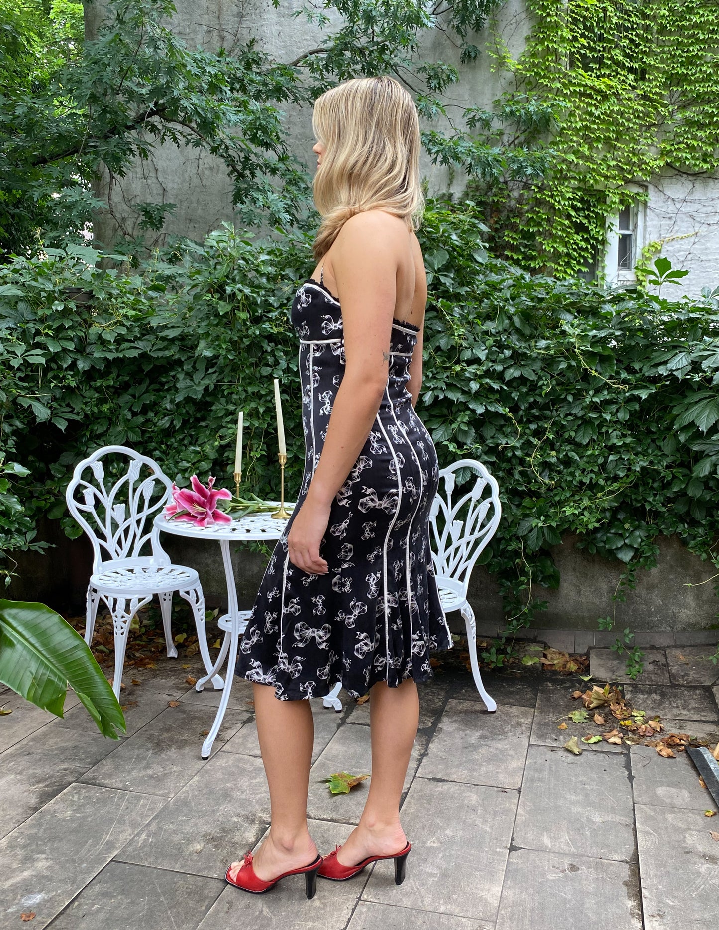 Bebe 100% Silk Floral Midi Dress