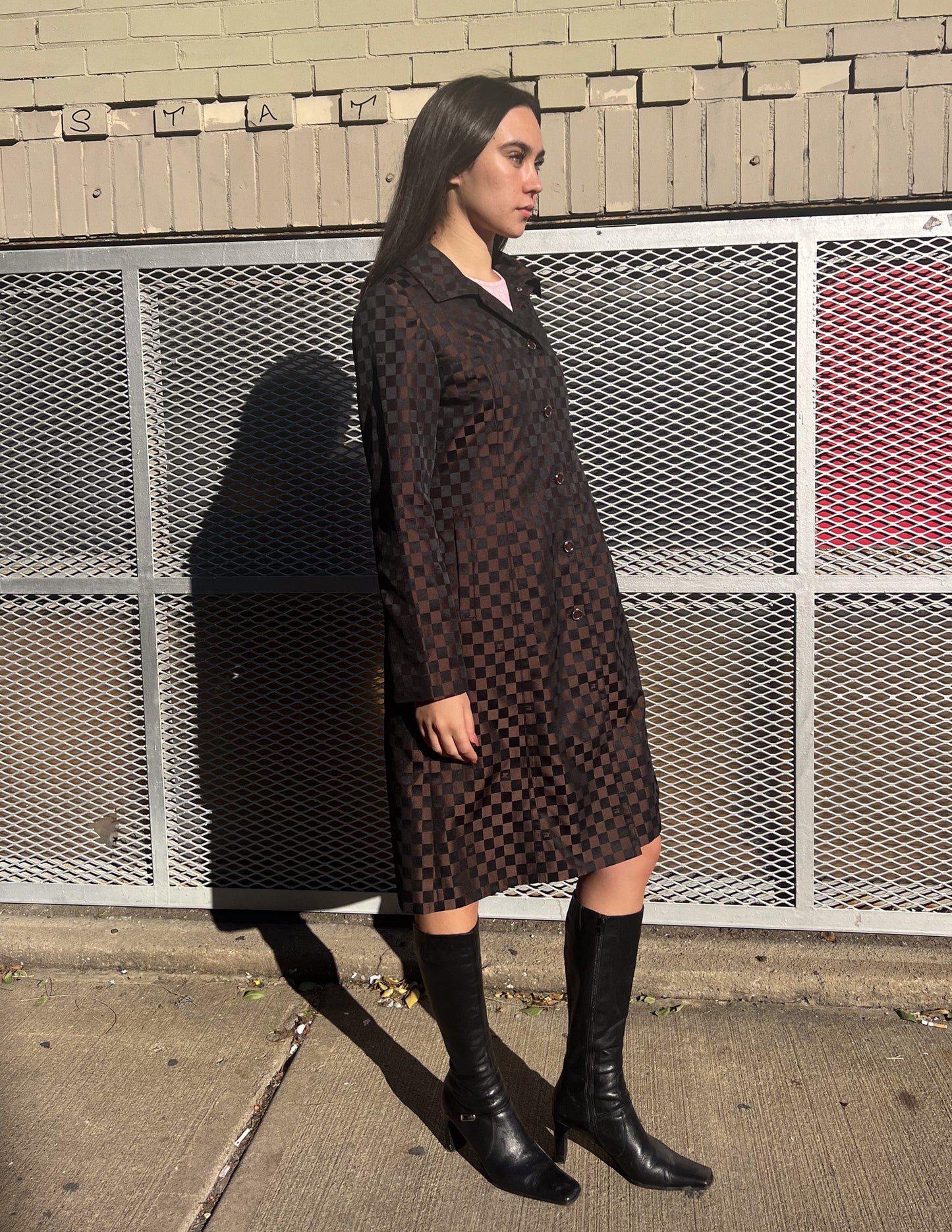 Courrèges Checkered Coat