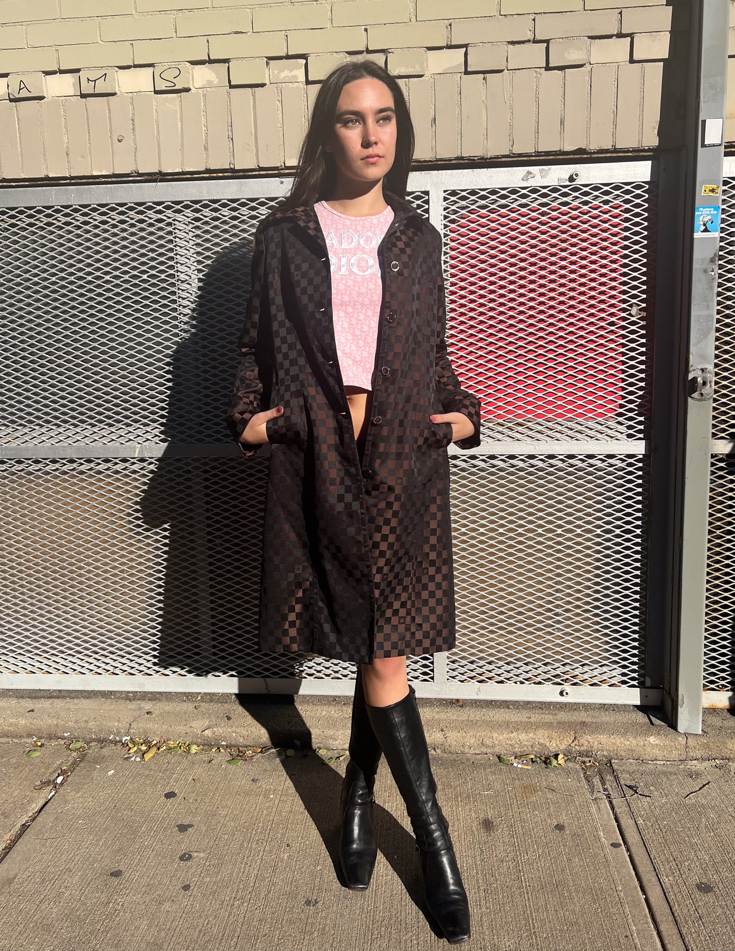 Courrèges Checkered Coat