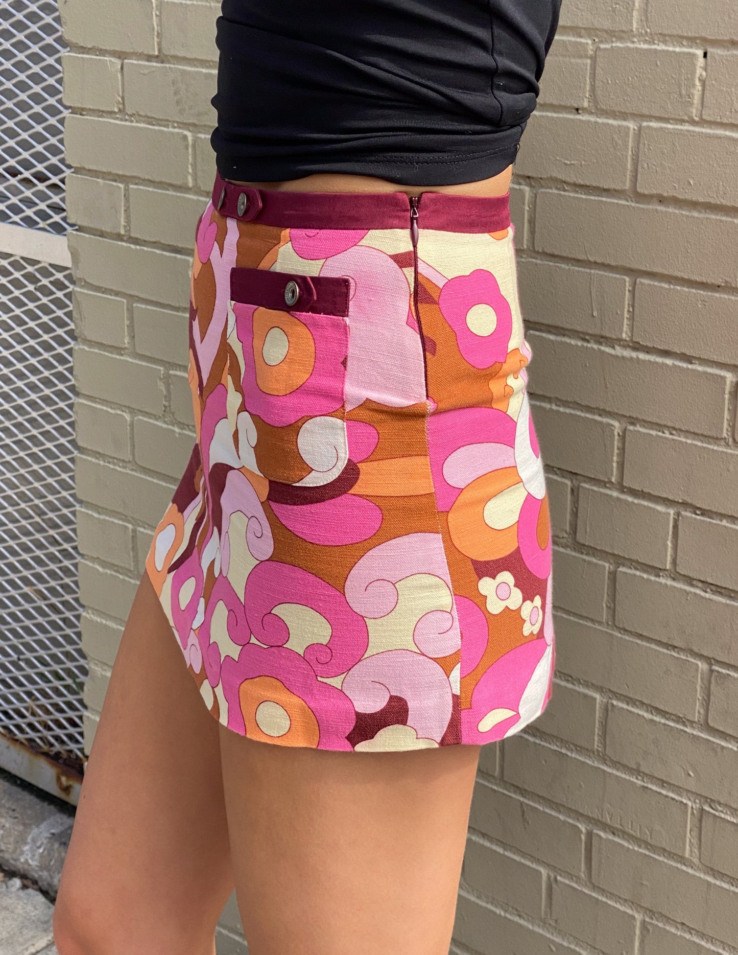 D & G Abstract Print Mini Skirt
