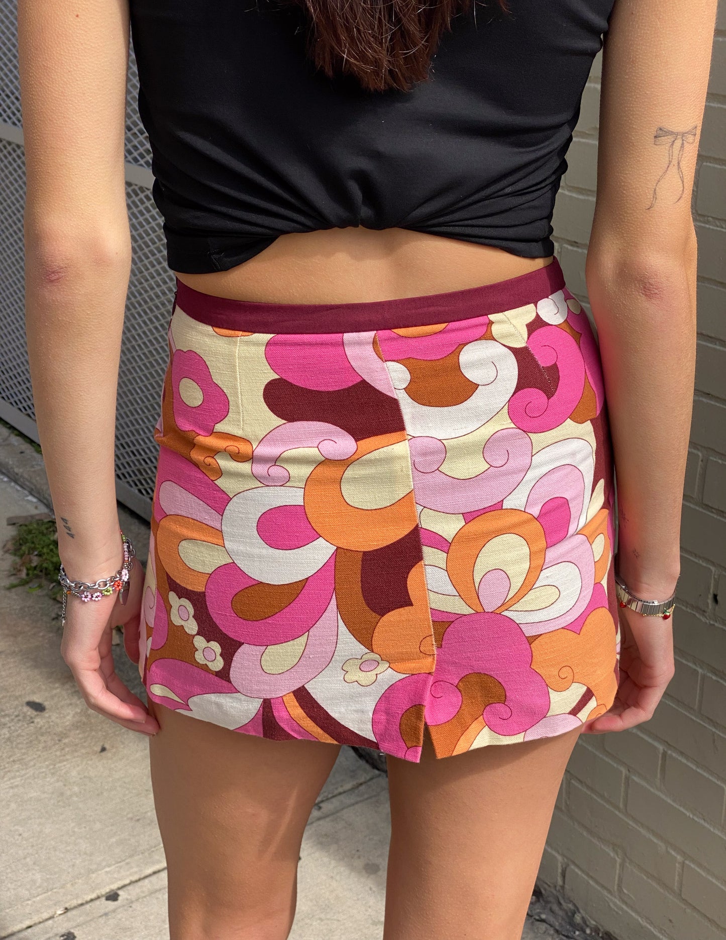 D & G Abstract Print Mini Skirt