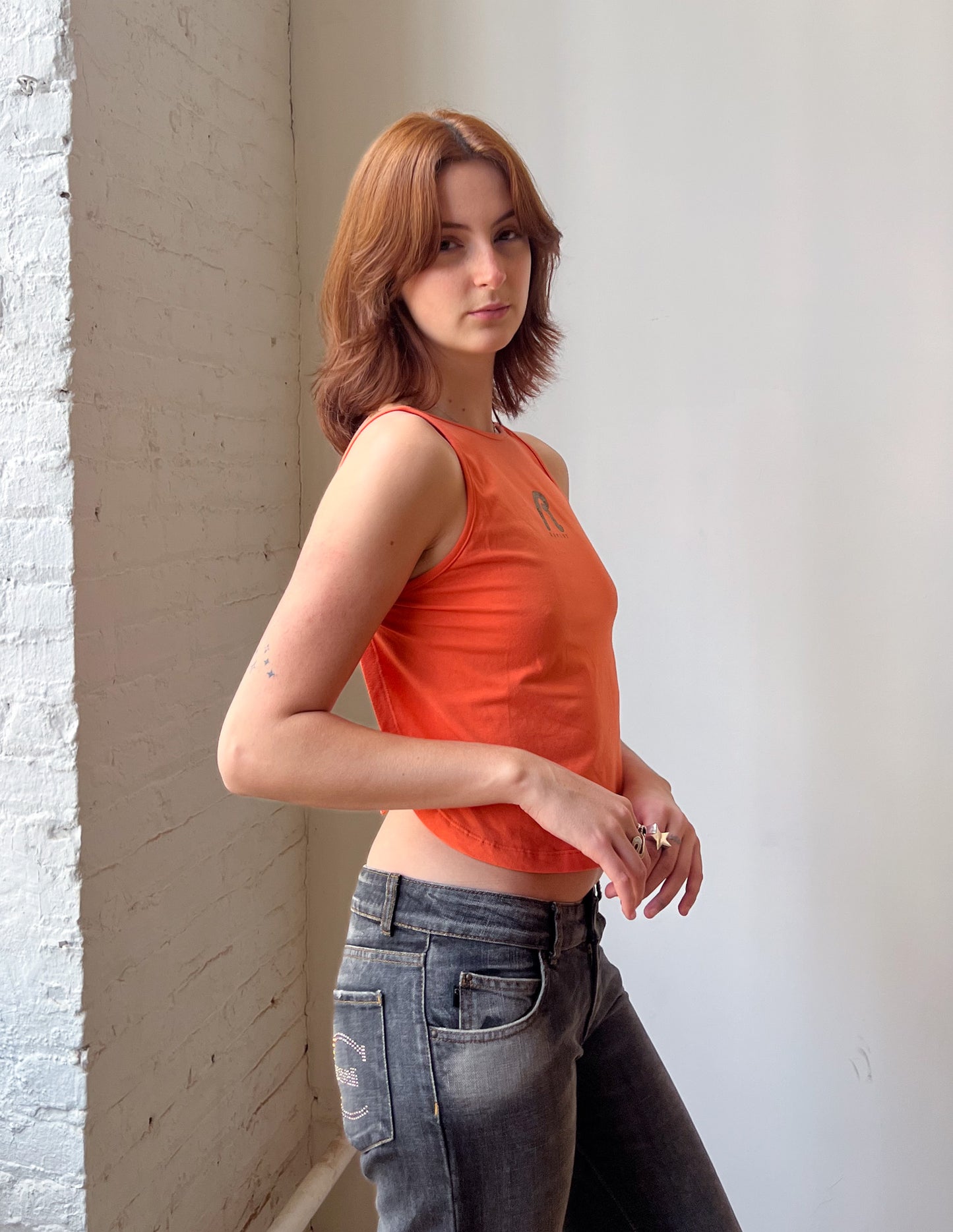 Y2k Sporty Open Back Halter Tank