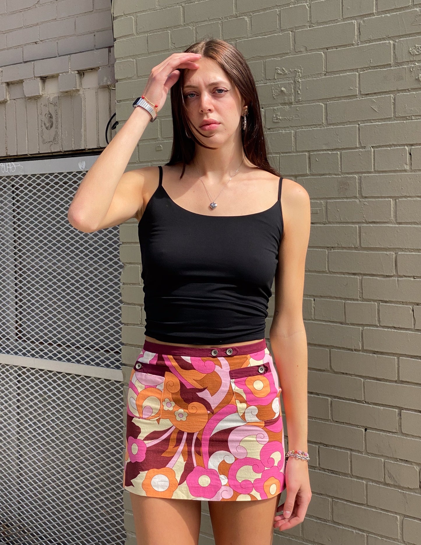 D & G Abstract Print Mini Skirt