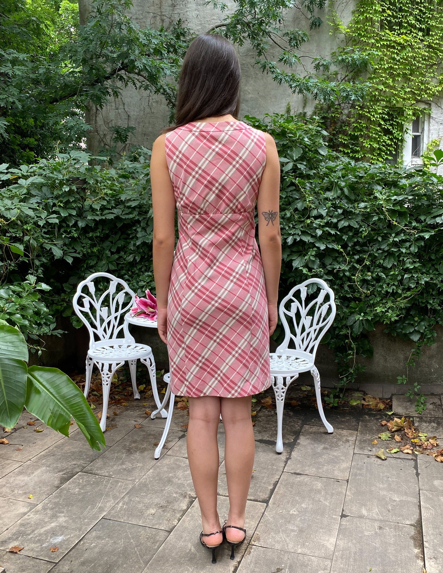 Burberry Blue Label Pink Check Mini Dress