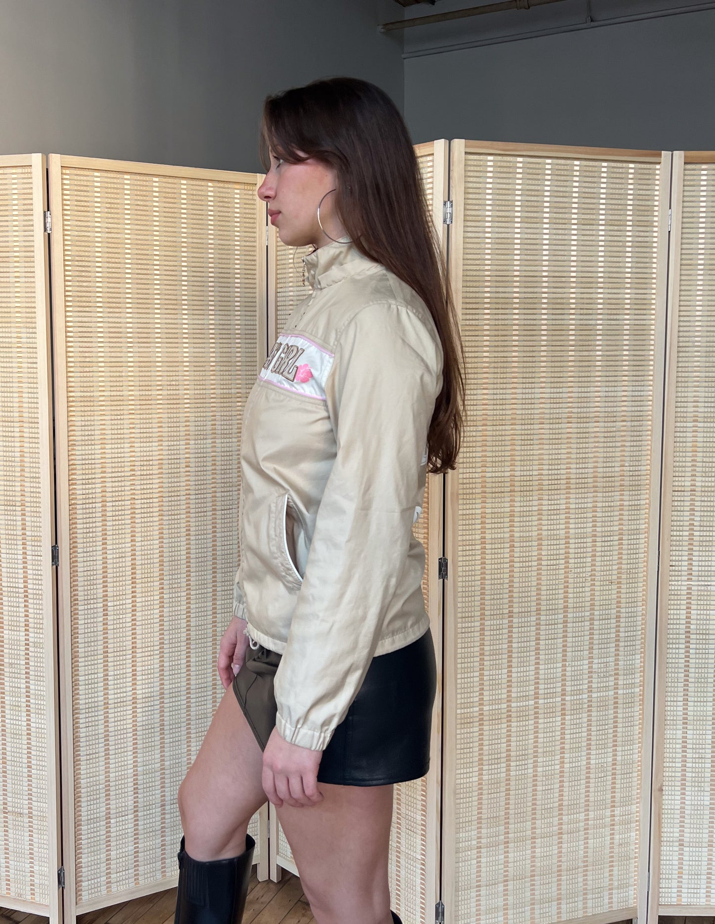 Daisy Lovers Daisy Girl Beige Windbreaker