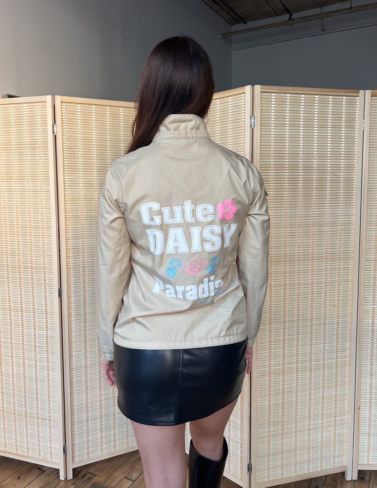 Daisy Lovers Daisy Girl Beige Windbreaker