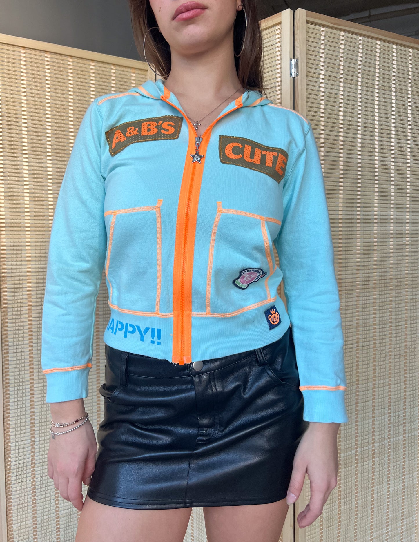 Angel Blue A&B Cute Zip Up Hoodie