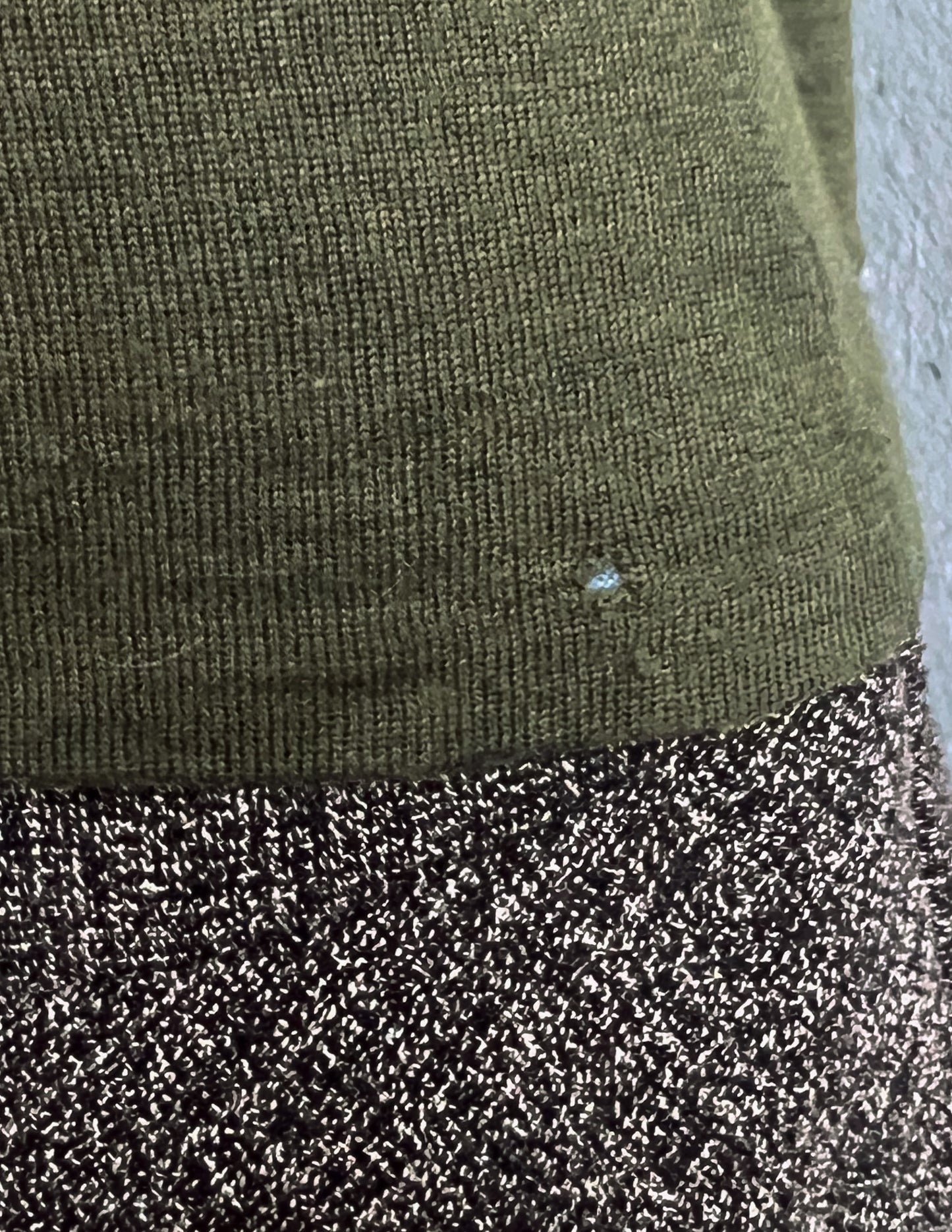 Blue & Green Floral Hooded Merino Wool Cardigan