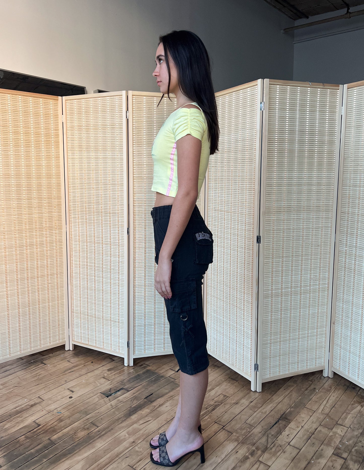 Blue Cross Black Cargo Capris