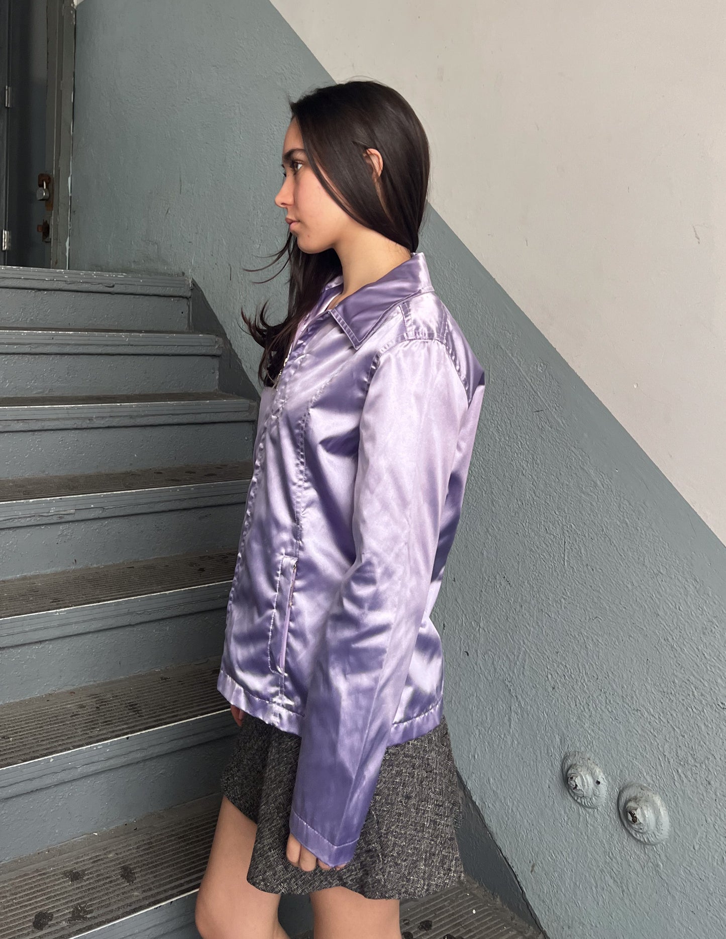 Essenza Purple Satin Jacket