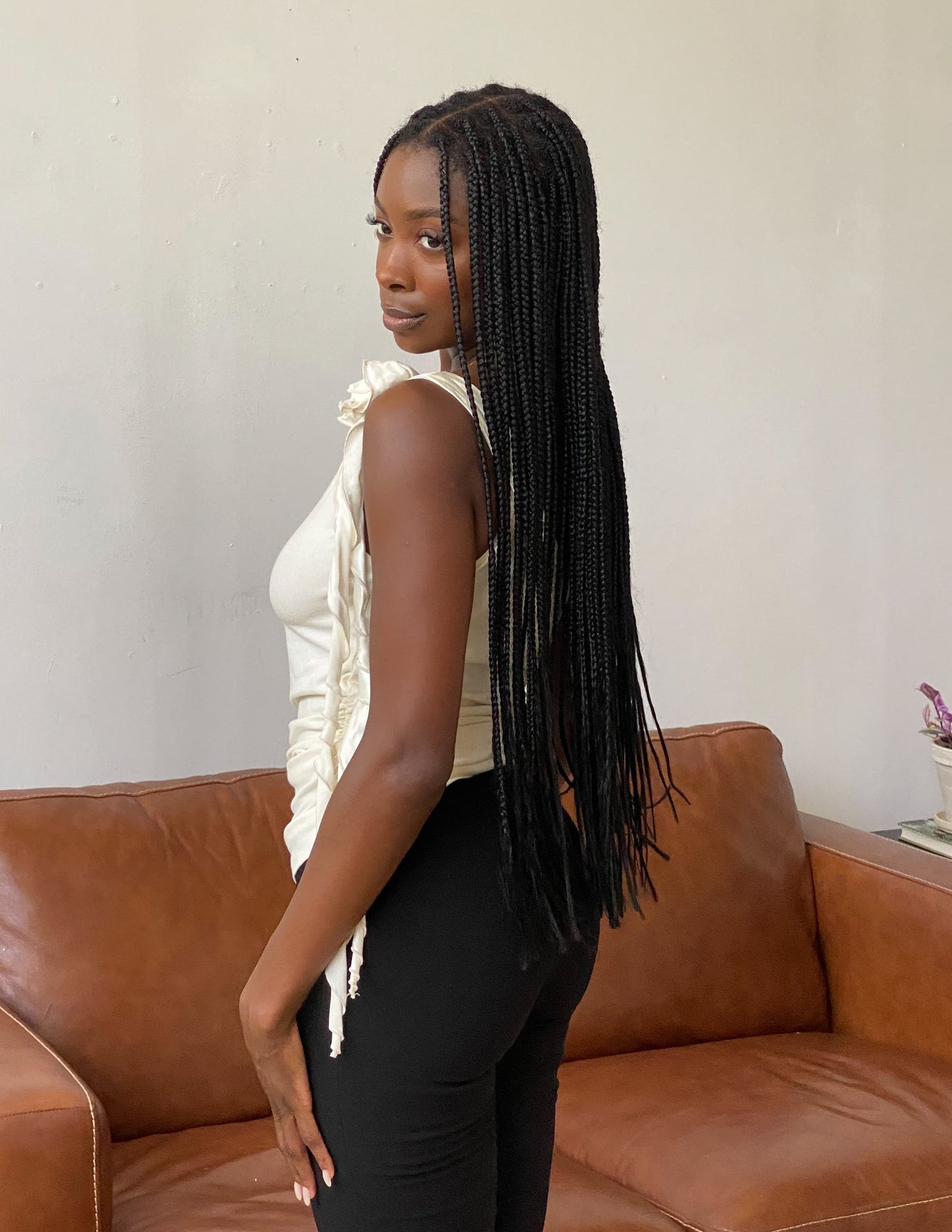 Vtg Y2K Arden B Rosette One Shoulder Top