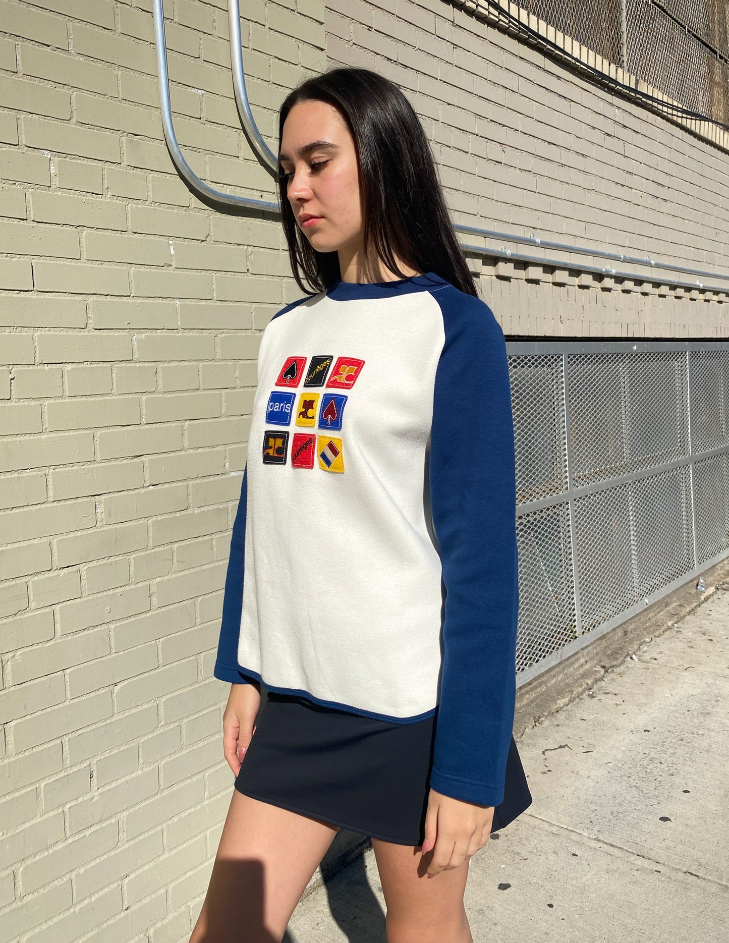 Courrèges Paris Patch Crew Neck