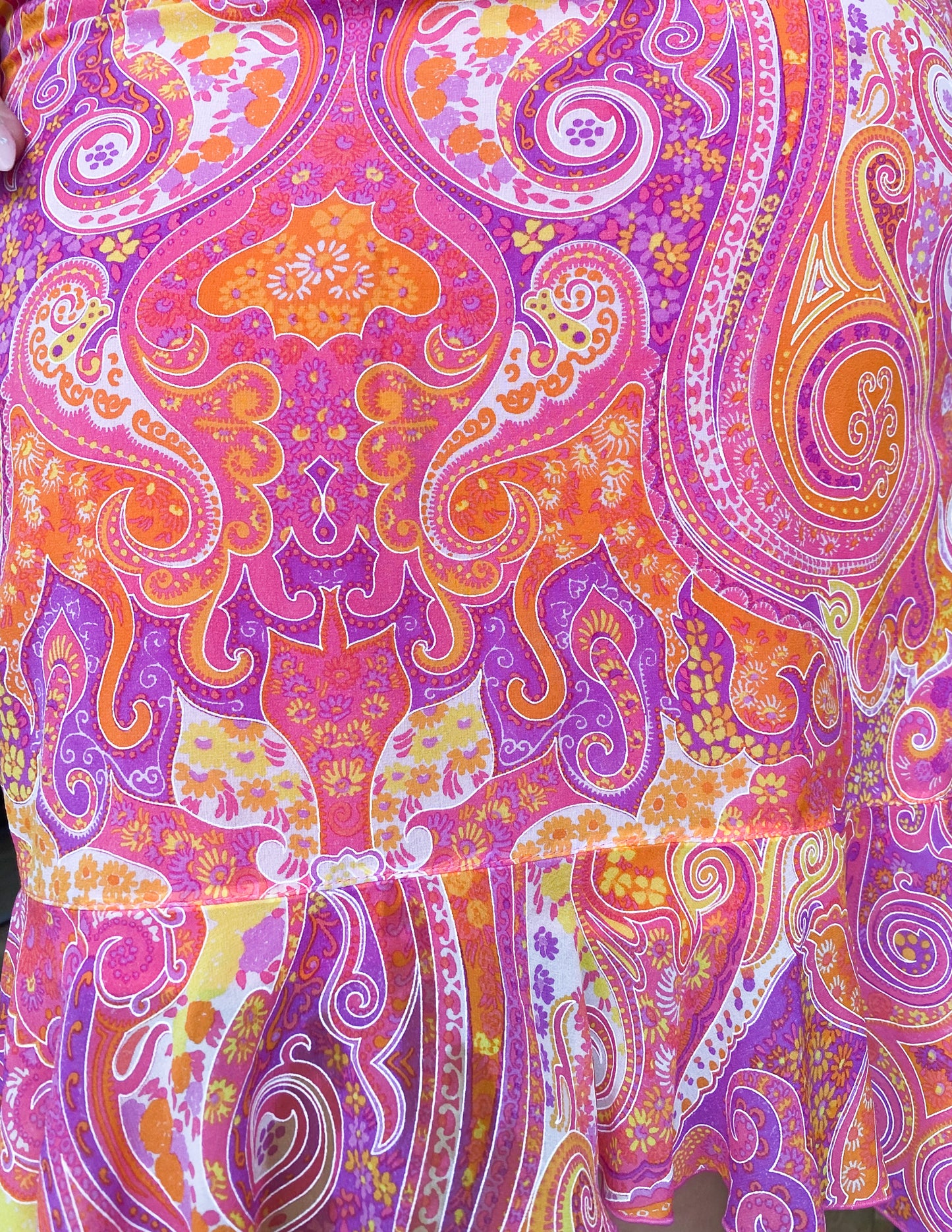 100% Silk Pink Paisley Escada Dress