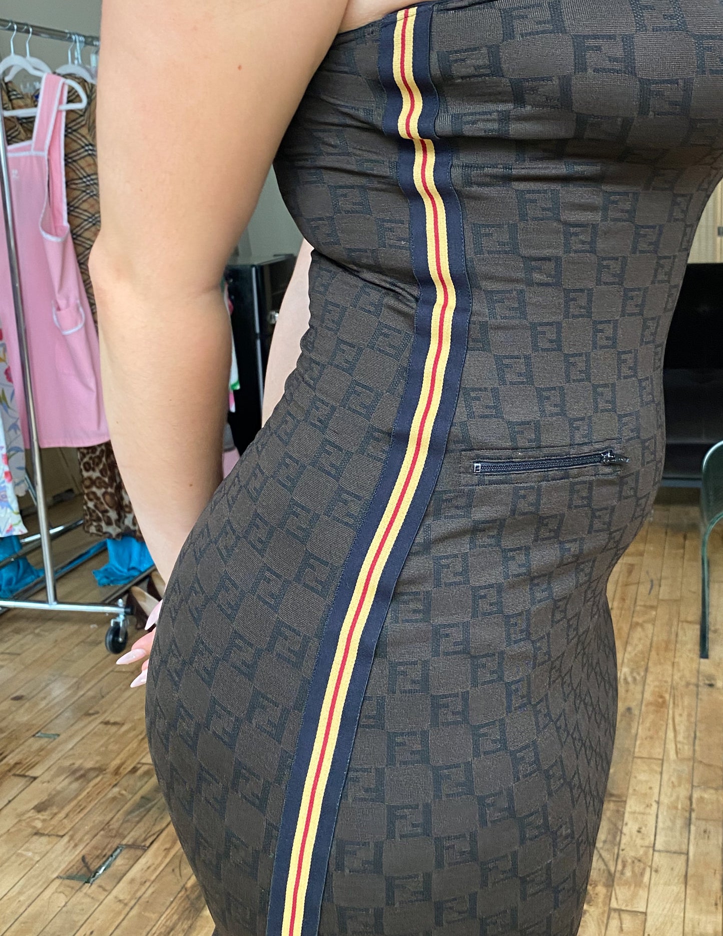 Fendi Zucca All Over Midi Dress