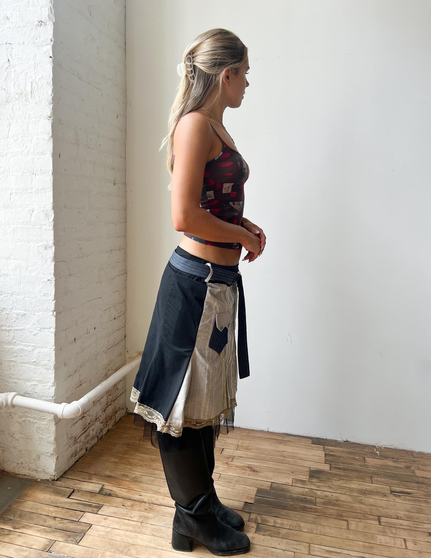 Vtg Italian Face Print Tank